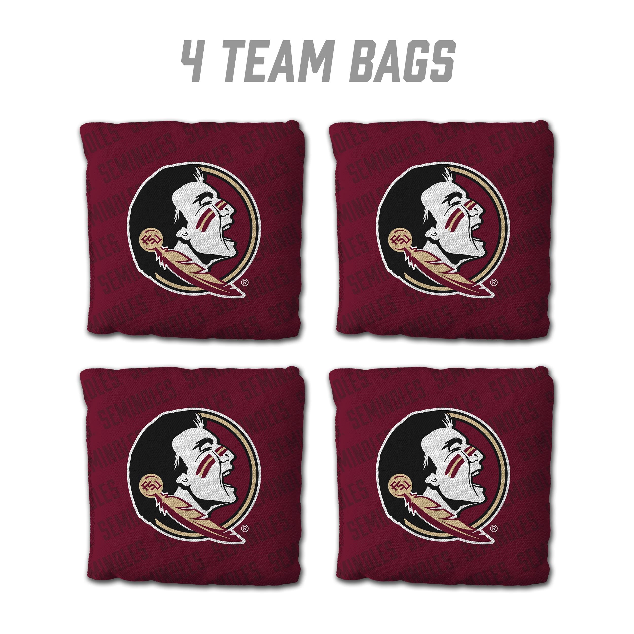 YouTheFan NCAA Florida State Seminoles Cornhole Bags - 4PK - Maroon - Sports Collectibles, Sports Memorabilia, Sports Fan Shop, Sports Gifts