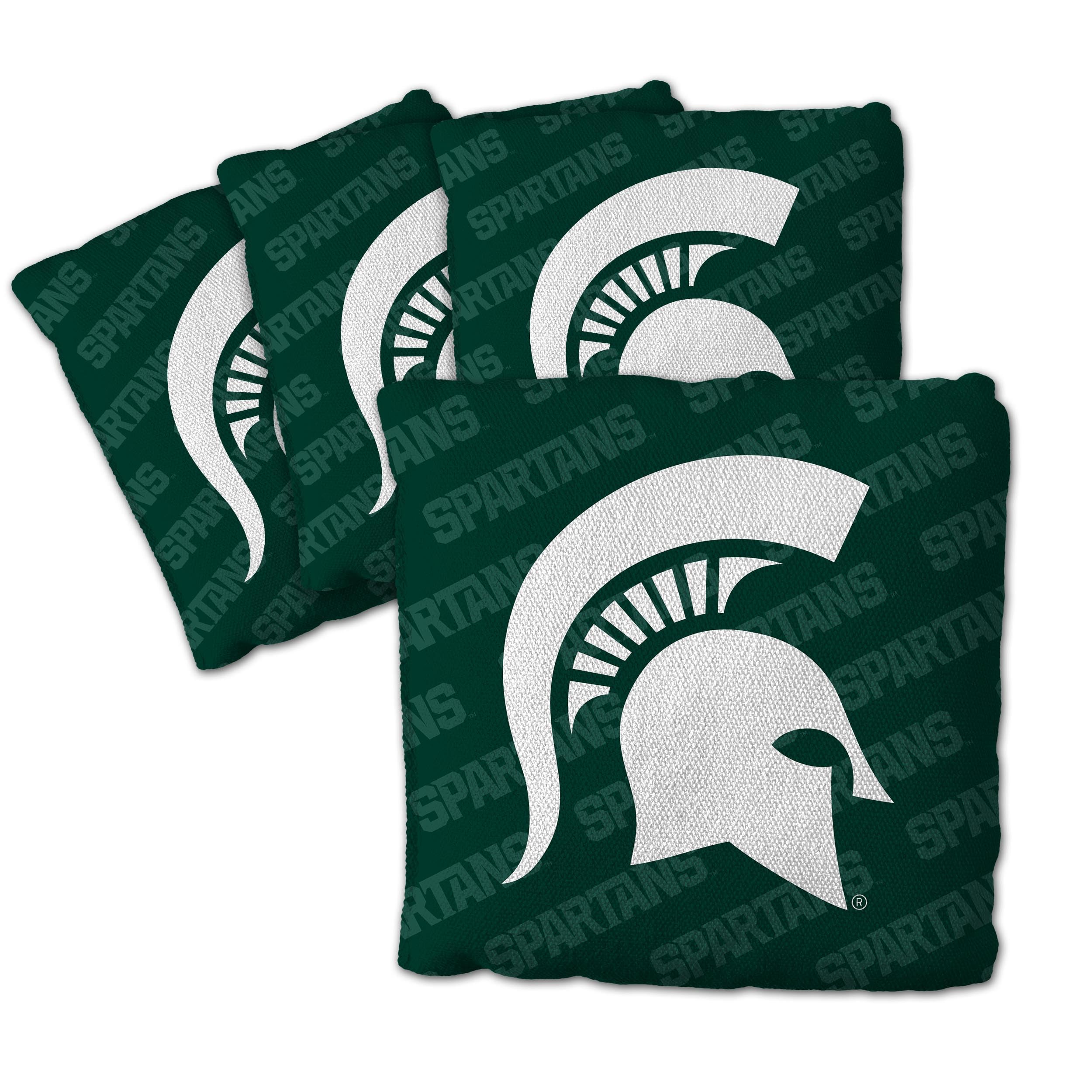 YouTheFan NCAA Michigan State Spartans Cornhole Bags - 4PK - Green - Sports Collectibles, Sports Memorabilia, Sports Fan Shop, Sports Gifts