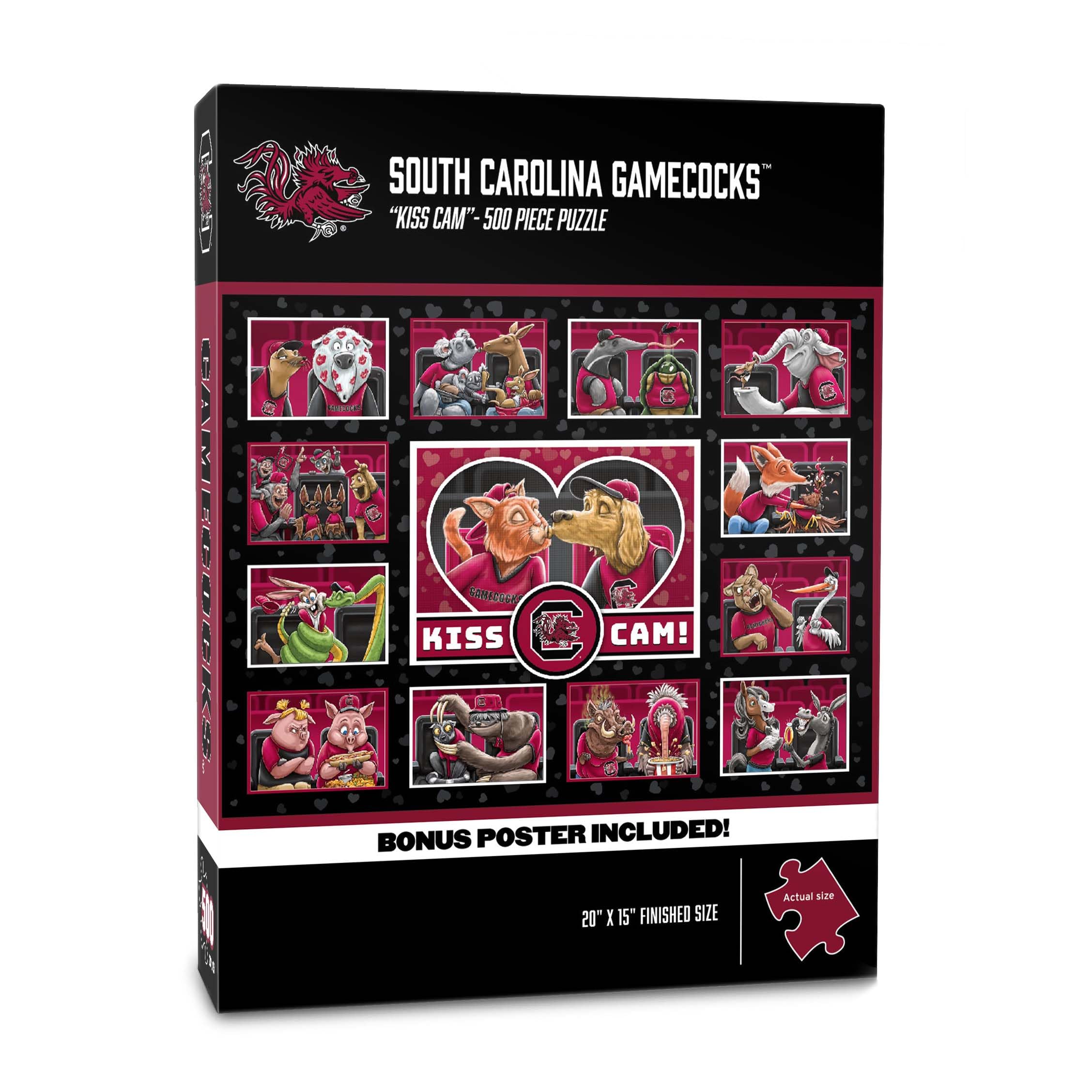 YouTheFan NCAA South Carolina Gamecocks Kiss Cam 500pc Puzzle - Sports Collectibles, Sports Memorabilia, Sports Fan Shop, Sports Gifts