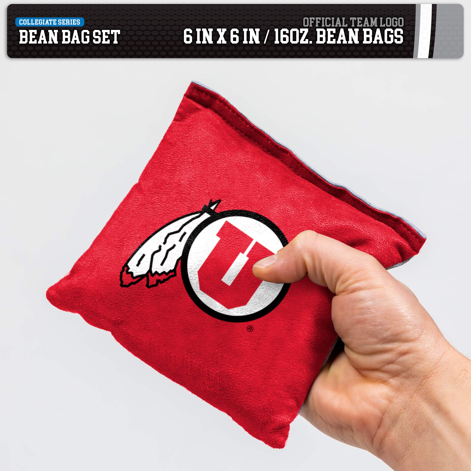 Wild Sports NCAA Utah Utes 8pk Dual Sided Bean Bags, Team Color - Sports Collectibles, Sports Memorabilia, Sports Fan Shop, Sports Gifts