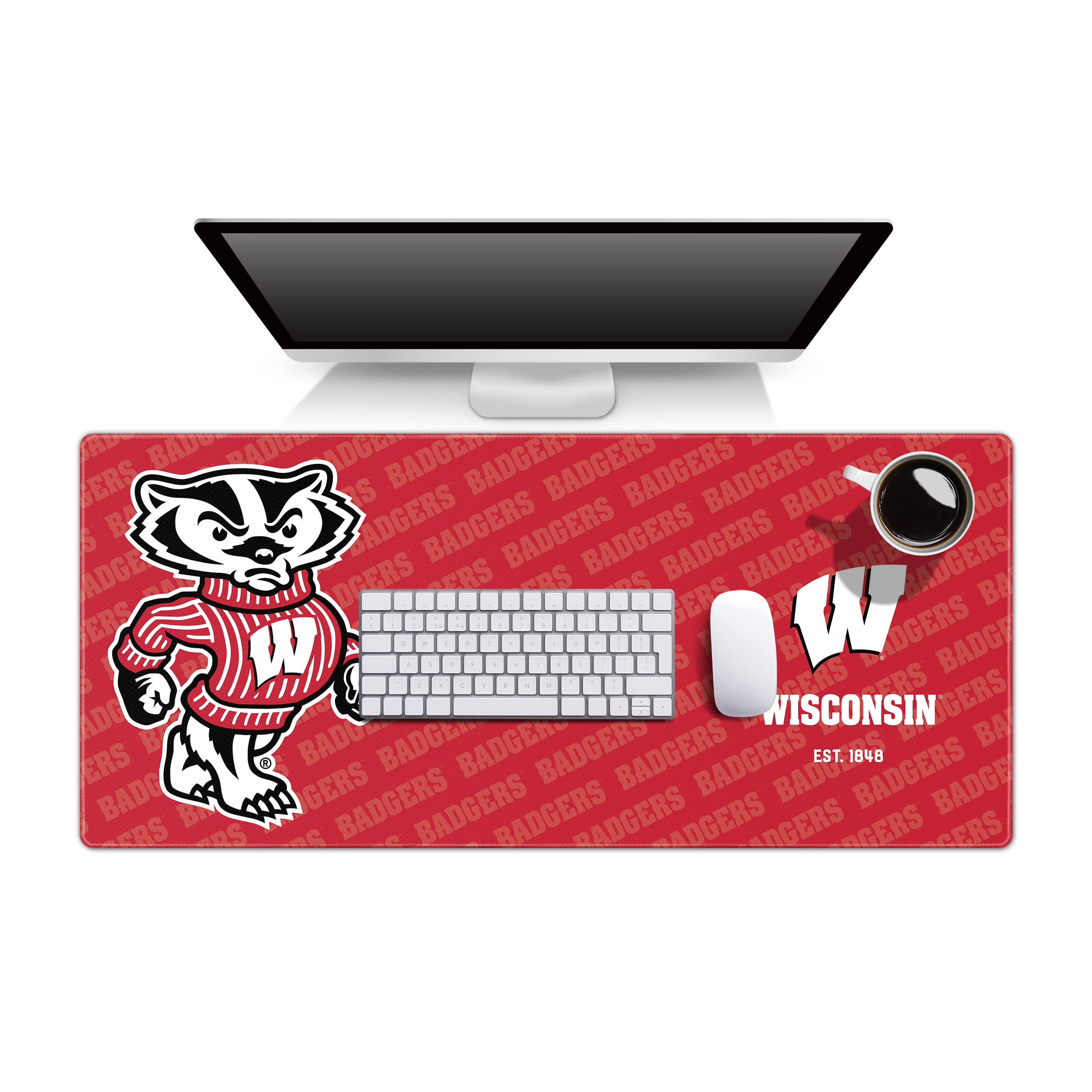YouTheFan NCAA Wisconsin Badgers Logo Series Desk Pad - Sports Collectibles, Sports Memorabilia, Sports Fan Shop, Sports Gifts