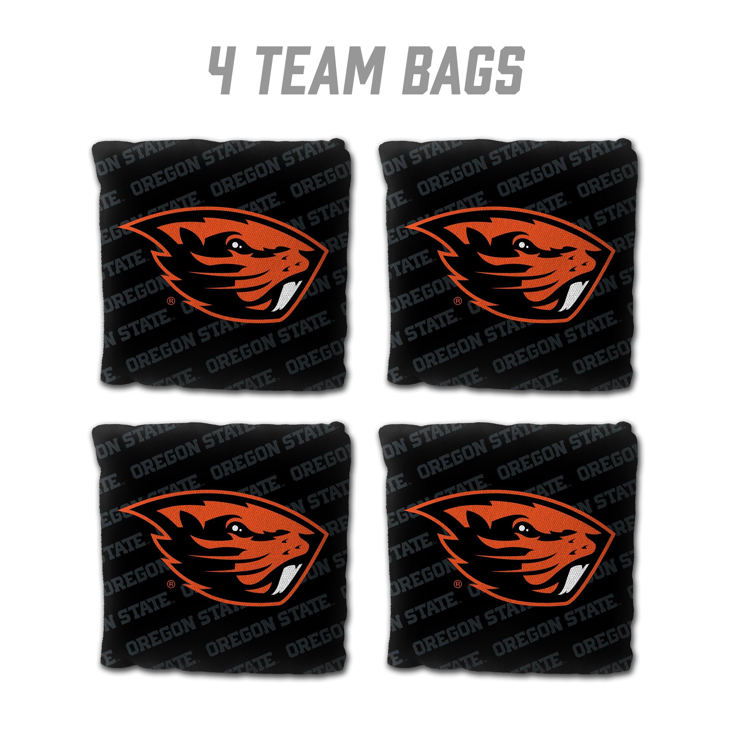 YouTheFan NCAA Oregon State Beavers Cornhole Bags - 4PK - Black - Sports Collectibles, Sports Memorabilia, Sports Fan Shop, Sports Gifts