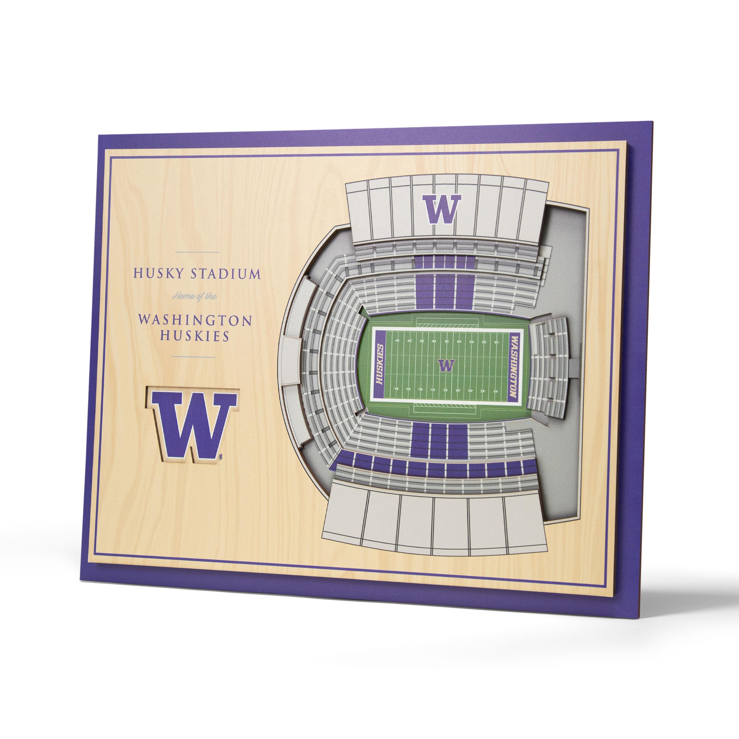 YouTheFan NCAA Washington Huskies 5-Layer StadiumView 3D Wall Art - Husky Stadium - Sports Collectibles, Sports Memorabilia, Sports Fan Shop, Sports Gifts
