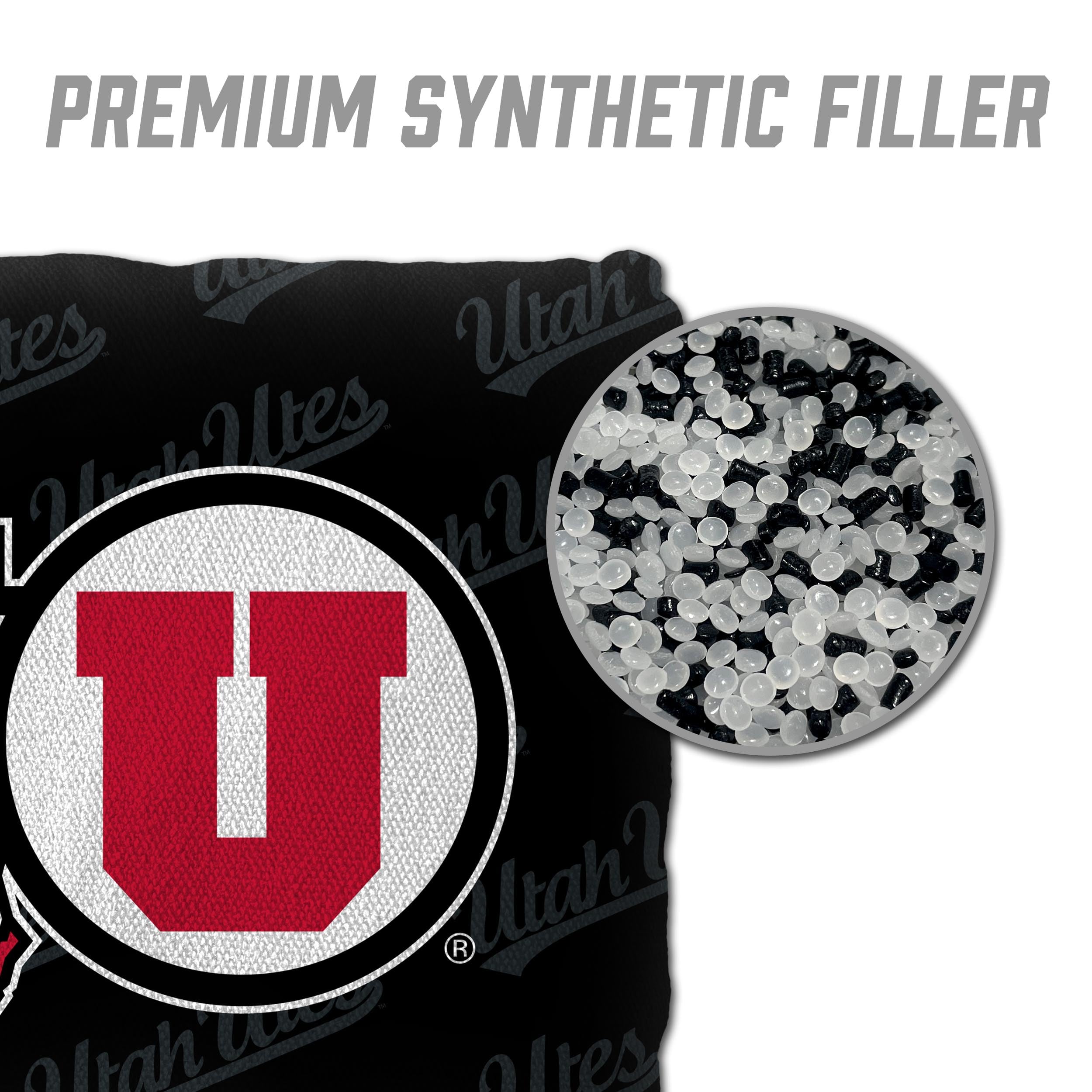 YouTheFan NCAA Utah Utes Cornhole Bags - 4PK - Black - Sports Collectibles, Sports Memorabilia, Sports Fan Shop, Sports Gifts
