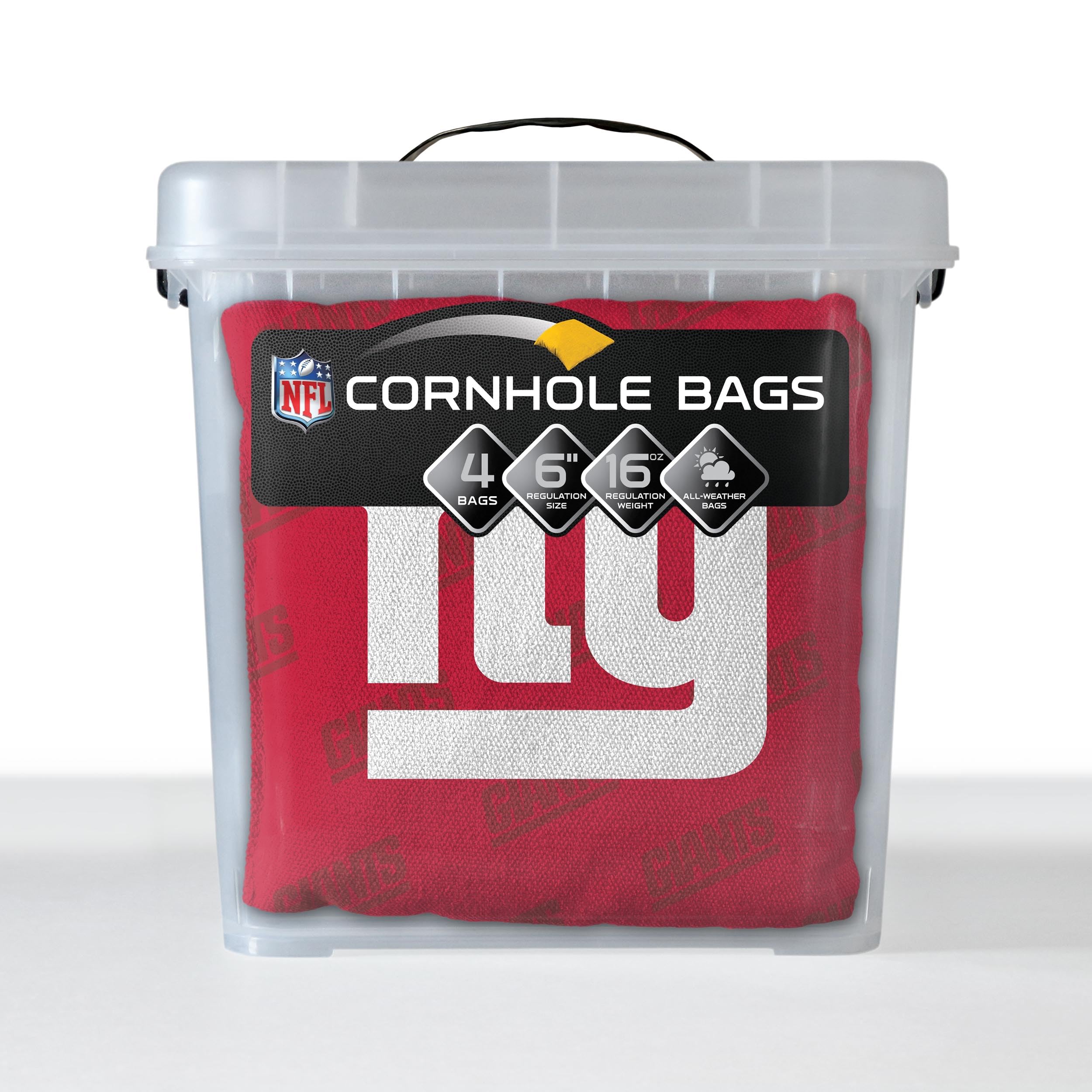 YouTheFan NFL New York Giants Cornhole Bags - 4PK - Red - Sports Collectibles, Sports Memorabilia, Sports Fan Shop, Sports Gifts