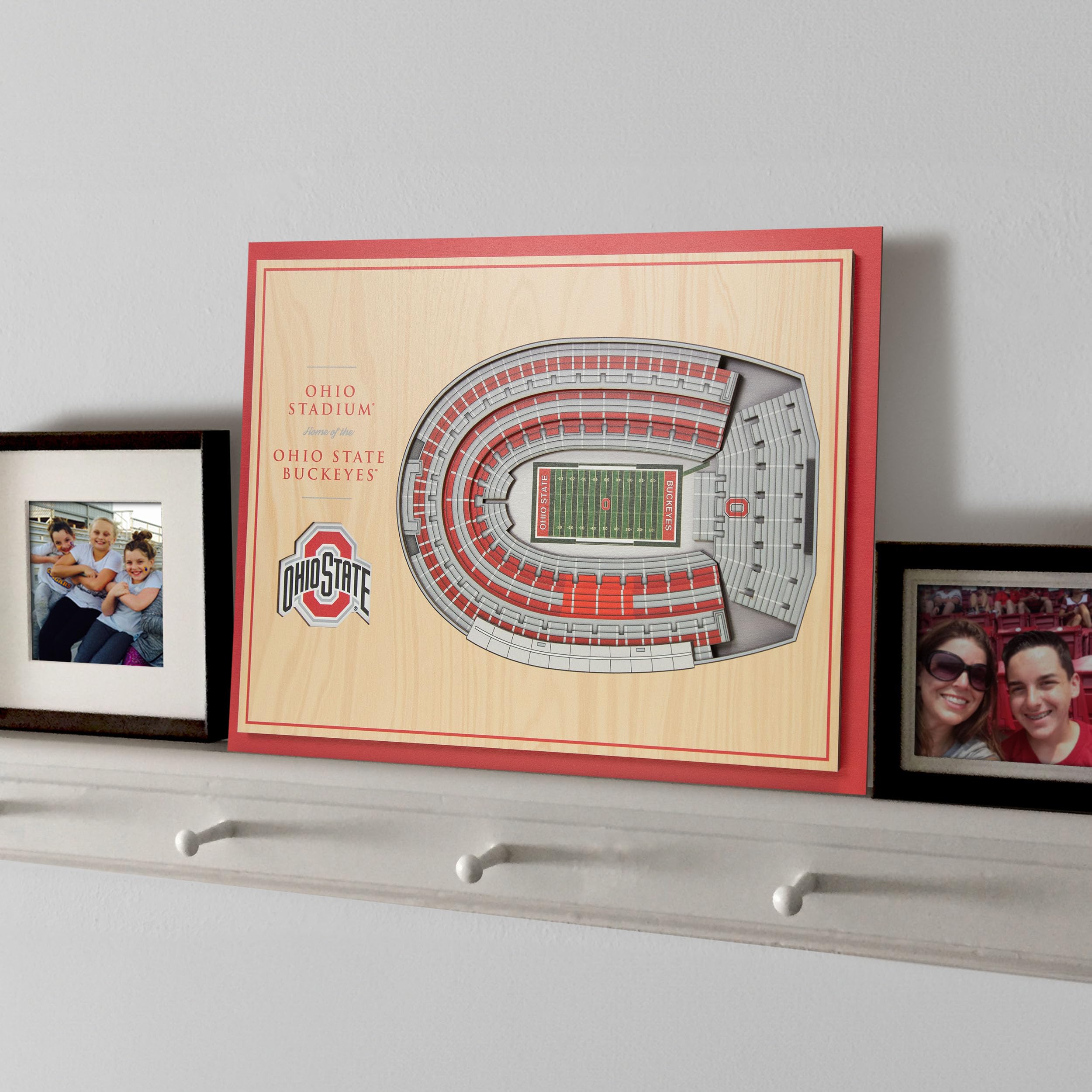 YouTheFan NCAA Ohio State Buckeyes 5-Layer StadiumView 3D Wall Art - Ohio Stadium, 13.00" x 17.00" - Sports Collectibles, Sports Memorabilia, Sports Fan Shop, Sports Gifts
