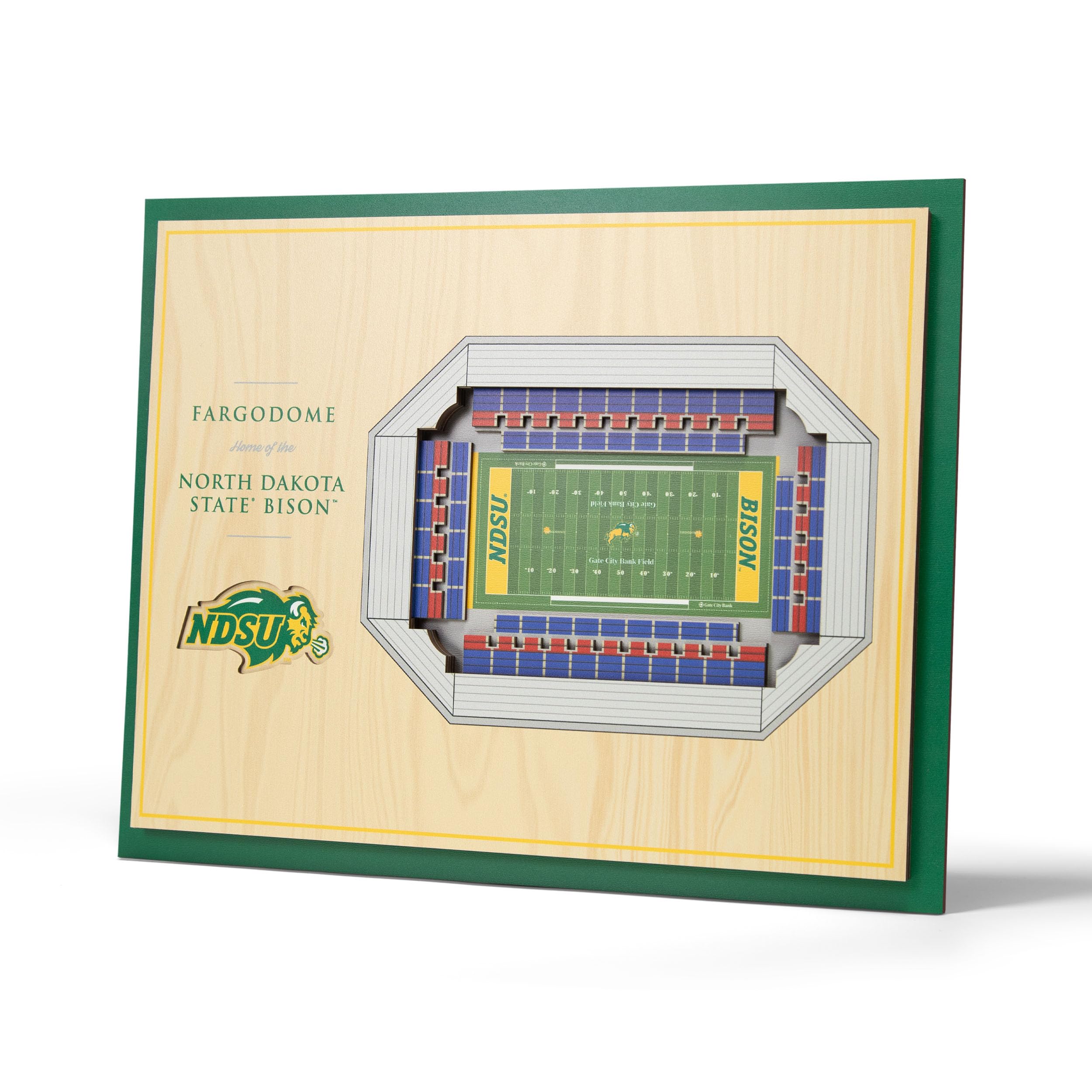 YouTheFan NCAA North Dakota State Bison 5-Layer StadiumView 3D Wall Art - Fargodome - Sports Collectibles, Sports Memorabilia, Sports Fan Shop, Sports Gifts