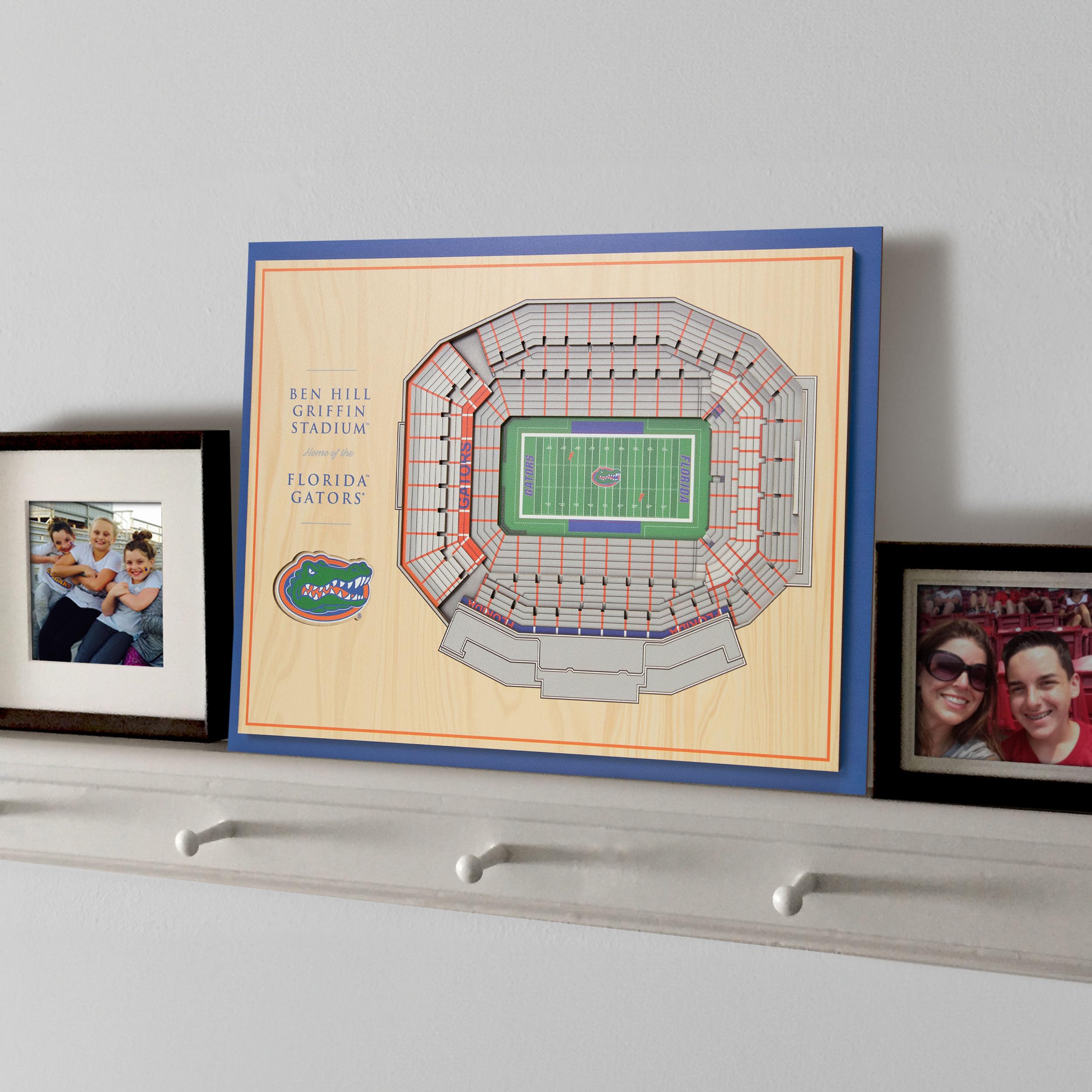 YouTheFan NCAA Florida Gators 5-Layer StadiumView 3D Wall Art - Ben Hill Griffin Stadium, 13.00" x 17.00" - Sports Collectibles, Sports Memorabilia, Sports Fan Shop, Sports Gifts