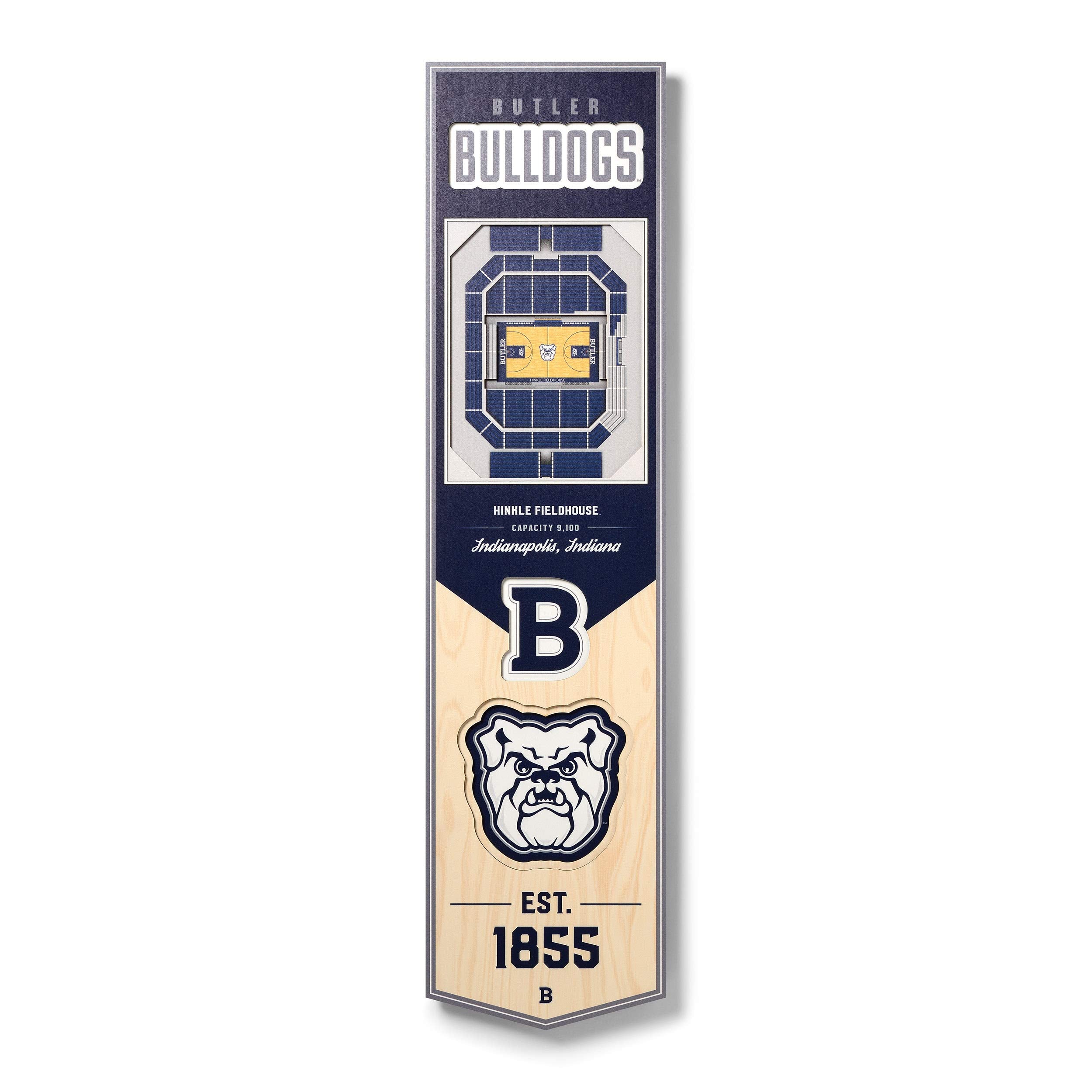 YouTheFan NCAA Butler Bulldogs 3D Stadium 8x32 Banner - Hinkle Fieldhouse - Sports Collectibles, Sports Memorabilia, Sports Fan Shop, Sports Gifts