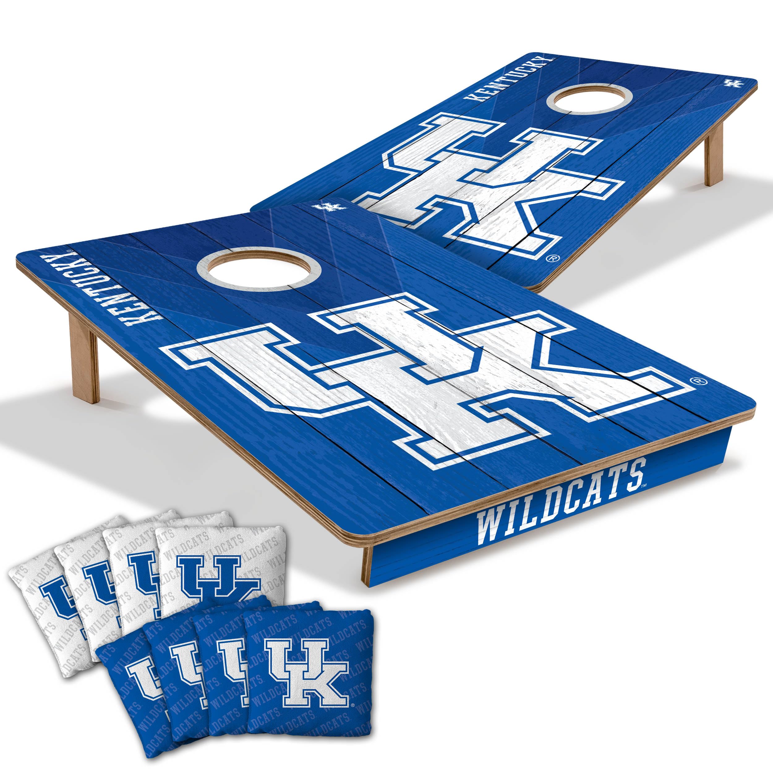 YouTheFan NCAA Kentucky Wildcats 2’ x 3’ Wood Cornhole Game with Logo Bags - Sports Collectibles, Sports Memorabilia, Sports Fan Shop, Sports Gifts