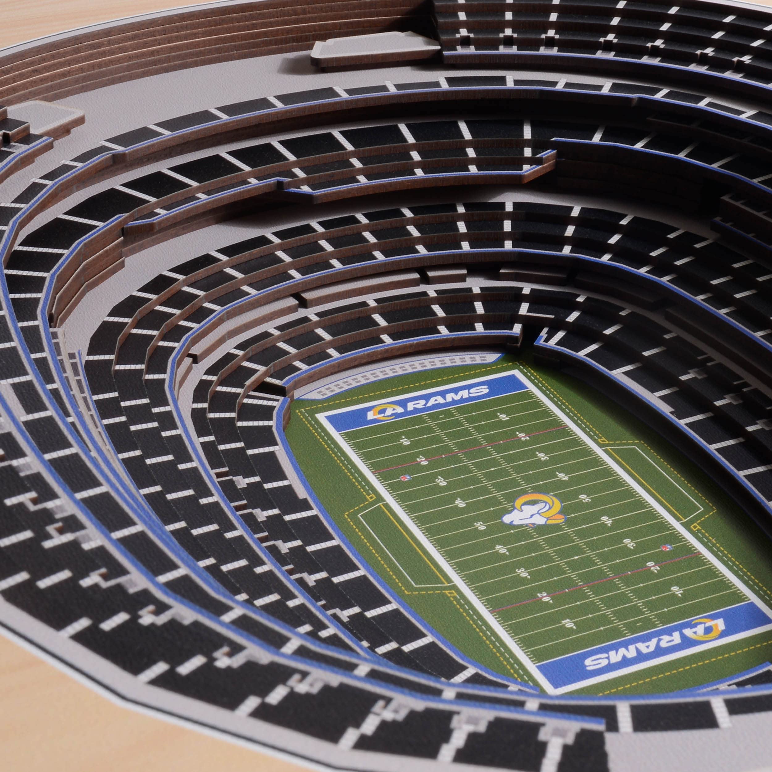 NFL Los Angeles Rams 25-Layer Stadiumviews 3D Wall Art - Sports Collectibles, Sports Memorabilia, Sports Fan Shop, Sports Gifts