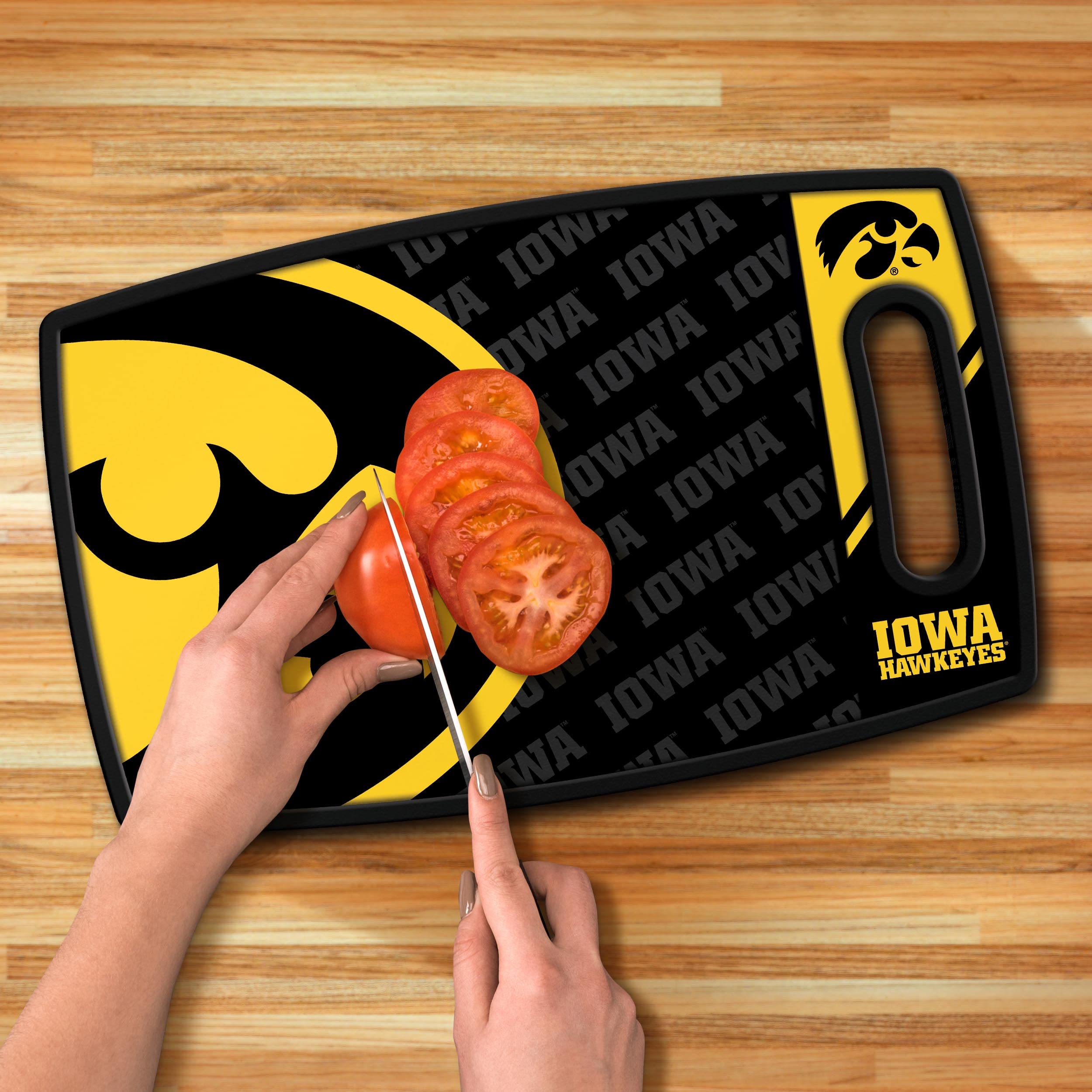 YouTheFan NCAA Iowa Hawkeyes Logo Series Cutting Board - Sports Collectibles, Sports Memorabilia, Sports Fan Shop, Sports Gifts