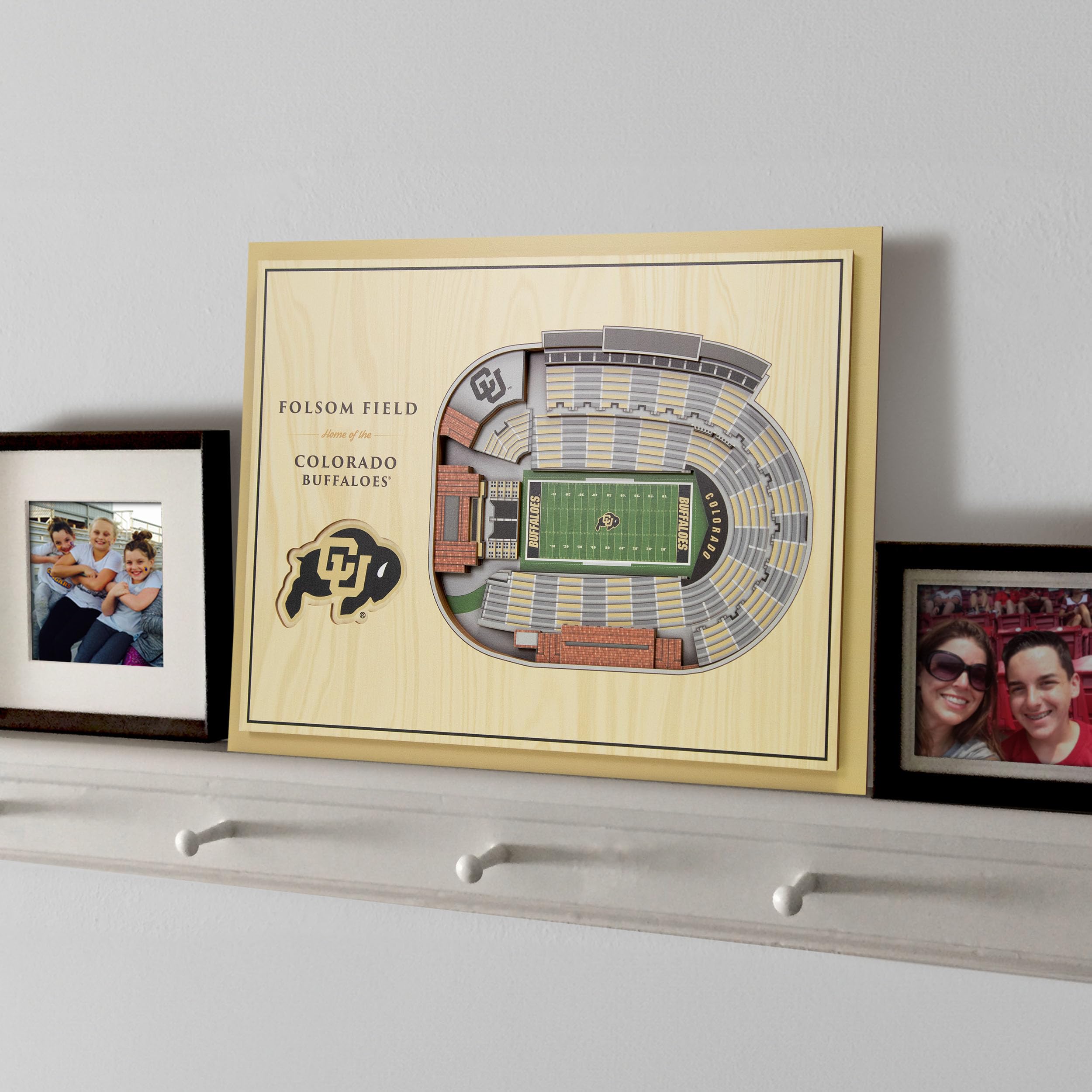 YouTheFan NCAA Colorado Buffaloes 5-Layer StadiumView 3D Wall Art - Folsom Field - Sports Collectibles, Sports Memorabilia, Sports Fan Shop, Sports Gifts