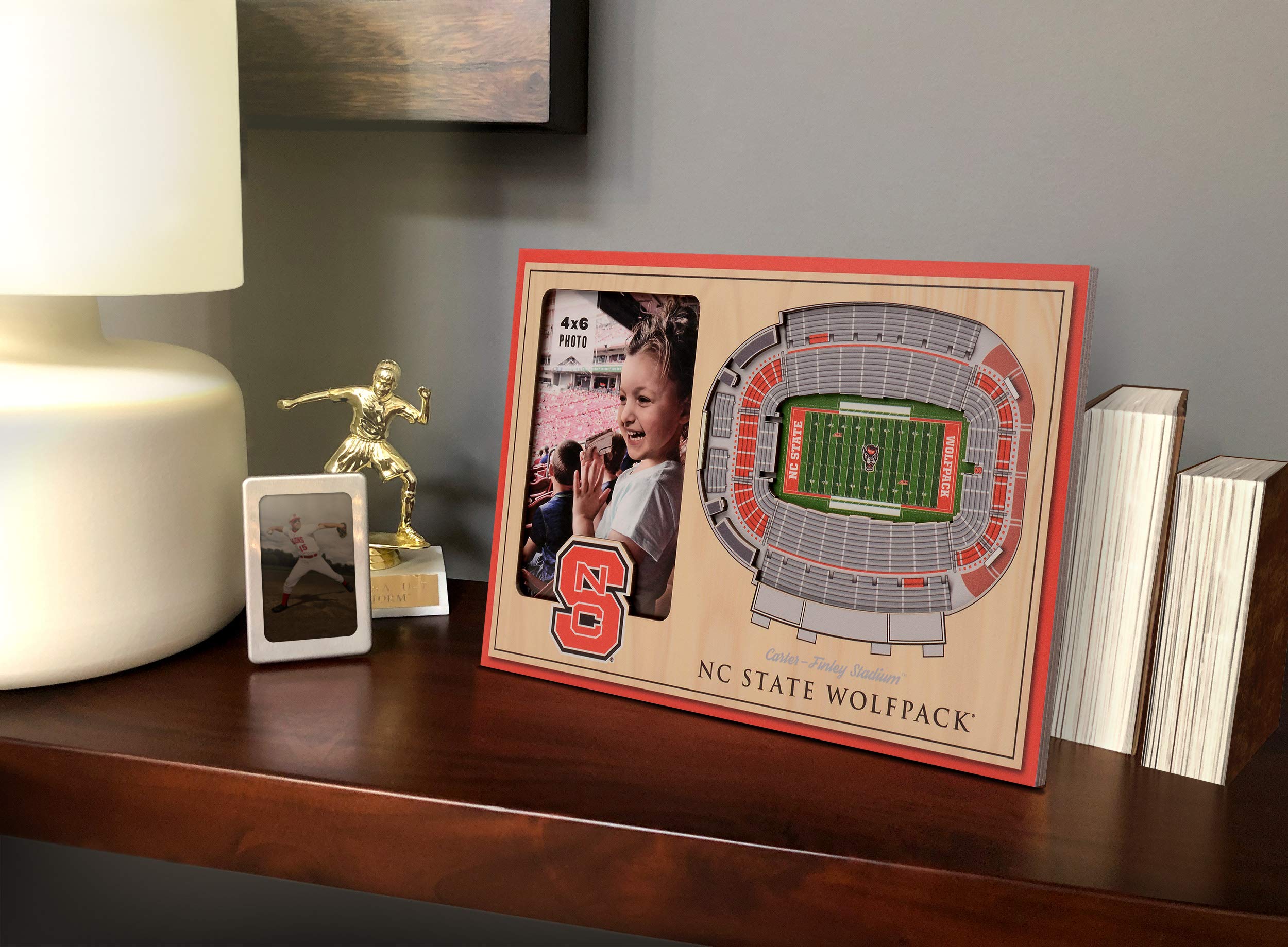 YouTheFan NCAA NC State Wolfpack 3D StadiumView Picture Frame - Carter-Finley Stadium, 12" x 8" - Sports Collectibles, Sports Memorabilia, Sports Fan Shop, Sports Gifts