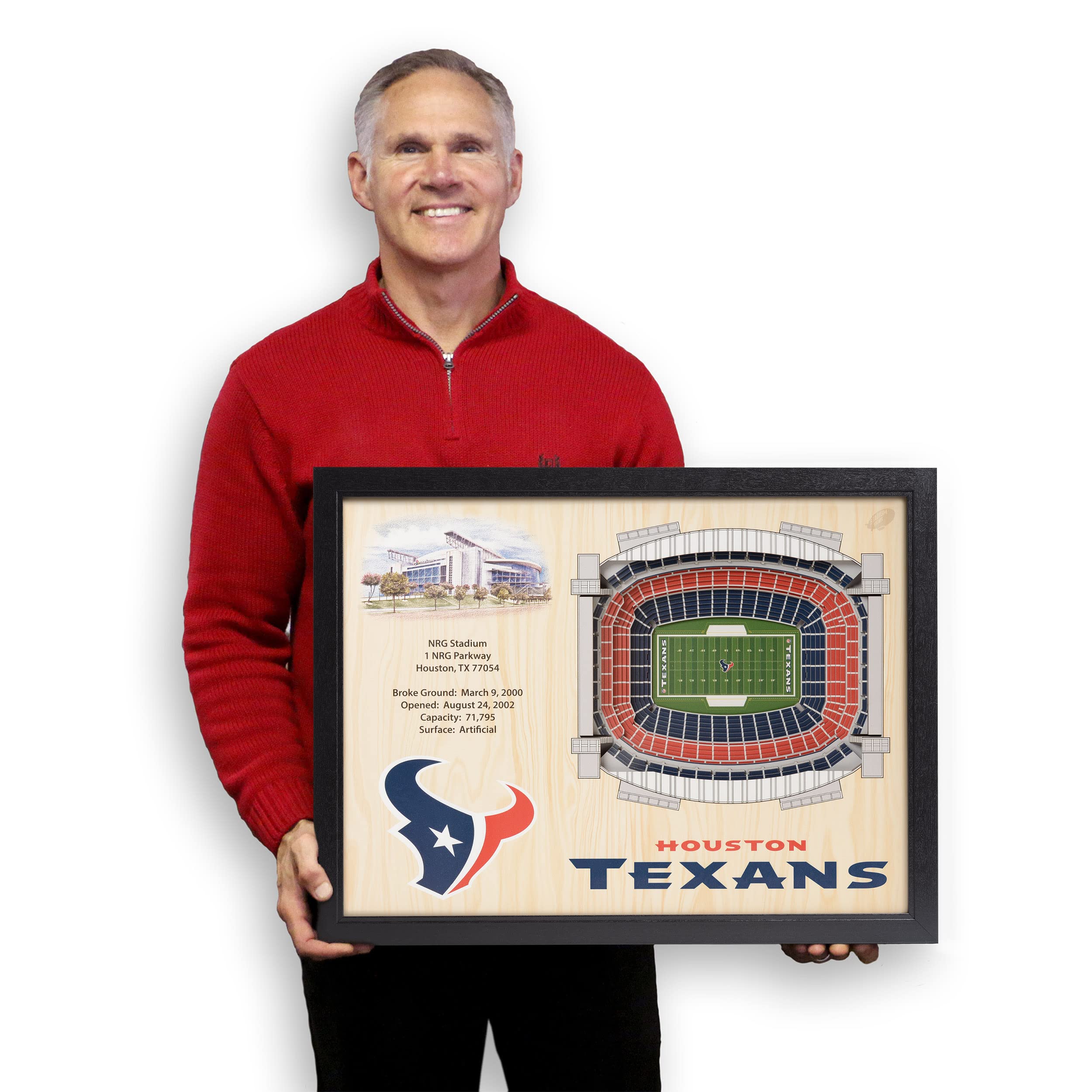 YouTheFan NFL Houston Texans 25-Layer StadiumView 3D Wall Art - Sports Collectibles, Sports Memorabilia, Sports Fan Shop, Sports Gifts