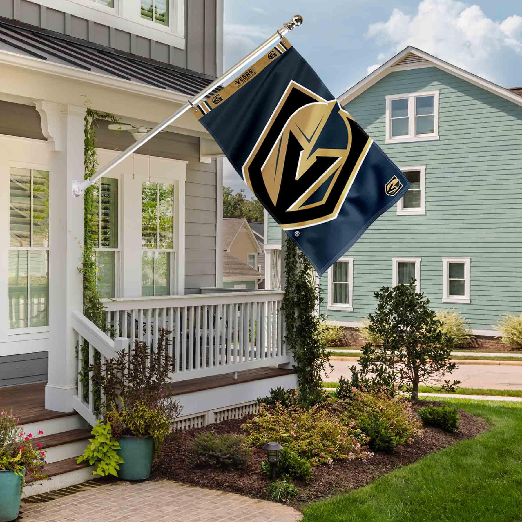WinCraft Vegas Golden Knights Printed Header 3x5 Premium Banner Flag - Sports Collectibles, Sports Memorabilia, Sports Fan Shop, Sports Gifts