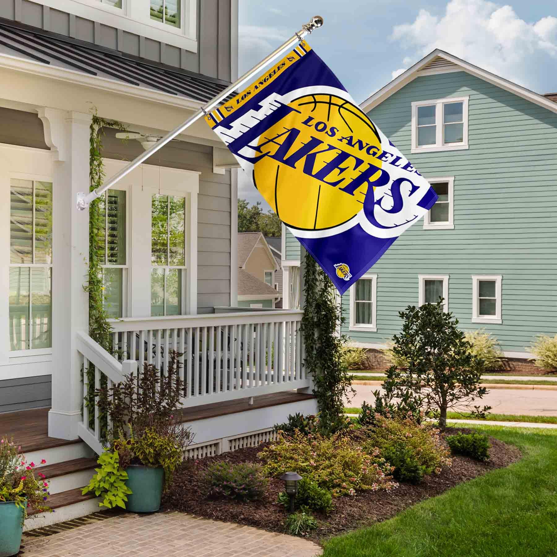 WinCraft Los Angeles Lakers Printed Header 3x5 Premium Banner Flag - Sports Collectibles, Sports Memorabilia, Sports Fan Shop, Sports Gifts