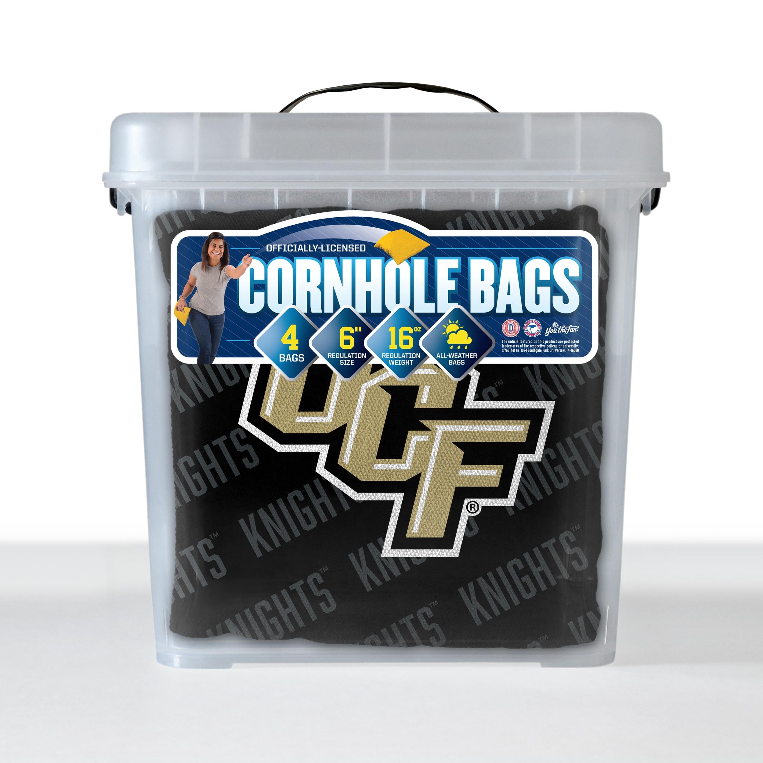 YouTheFan NCAA Central Florida Knights Cornhole Bags - 4PK - Black - Sports Collectibles, Sports Memorabilia, Sports Fan Shop, Sports Gifts