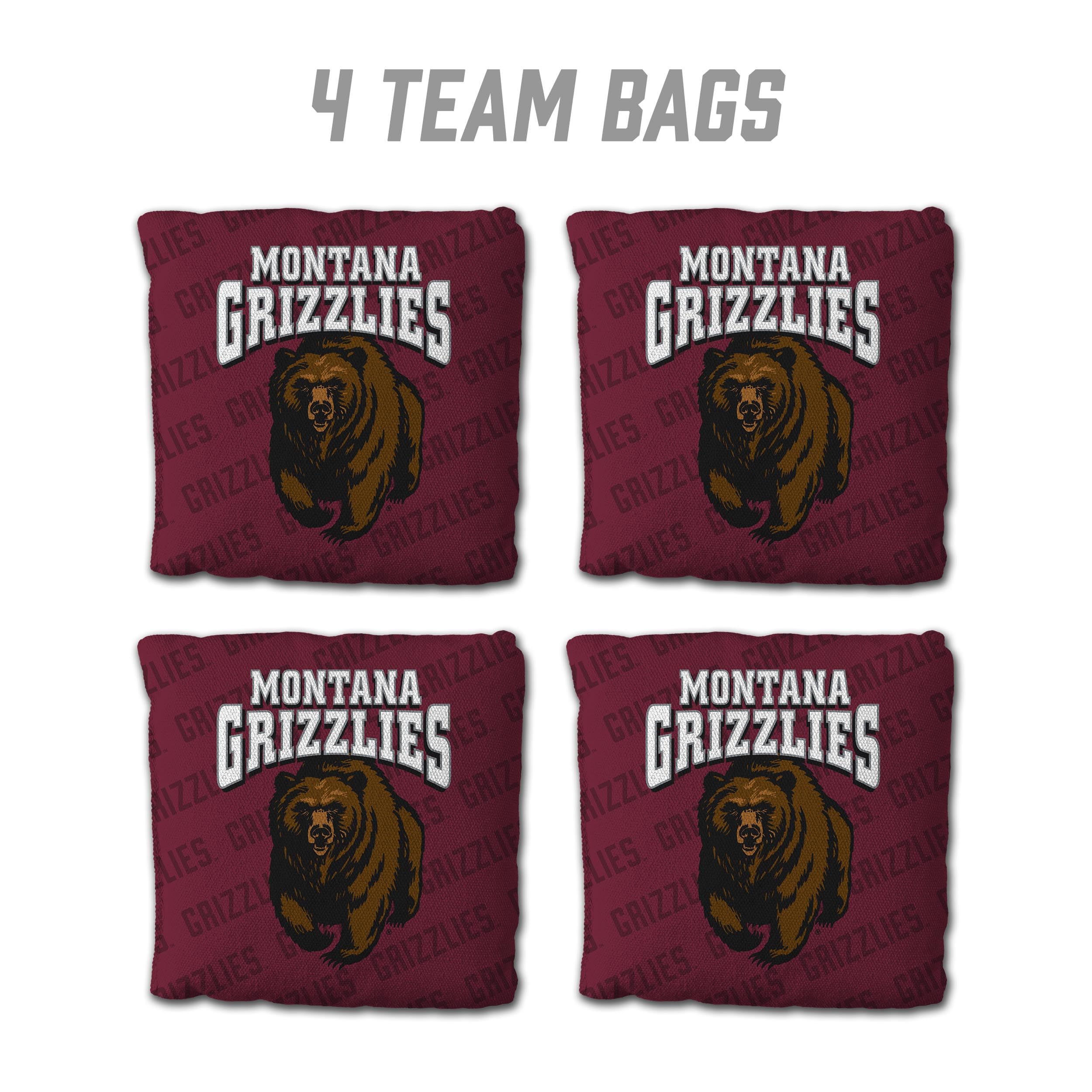 YouTheFan NCAA Montana Grizzlies Cornhole Bags - 4PK - Maroon - Sports Collectibles, Sports Memorabilia, Sports Fan Shop, Sports Gifts
