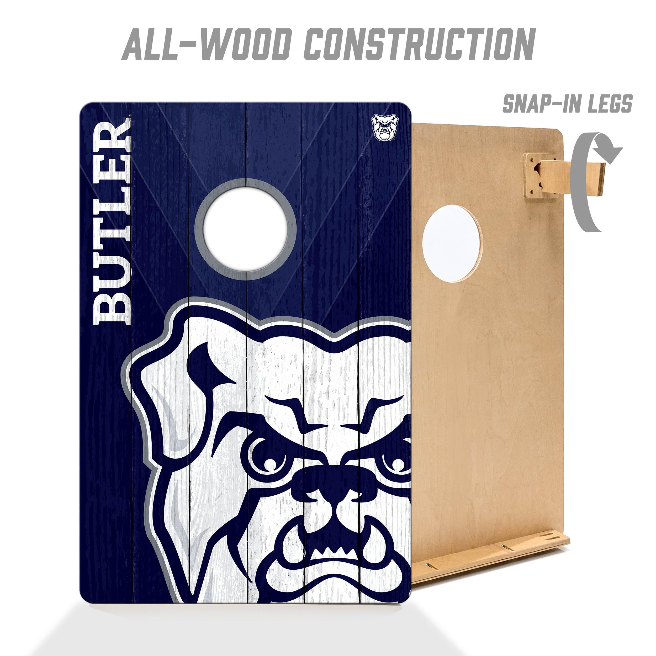 YouTheFan NCAA Butler Bulldogs 2’ x 3’ Wood Cornhole Game with Logo Bags - Sports Collectibles, Sports Memorabilia, Sports Fan Shop, Sports Gifts