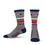 For Bare Feet Mens NFL New England Patriots 5 Star Crew Sock Marble Grey Large - Sports Gifts, Sports Memorabilia, Sports Collectibles, Fan Shop