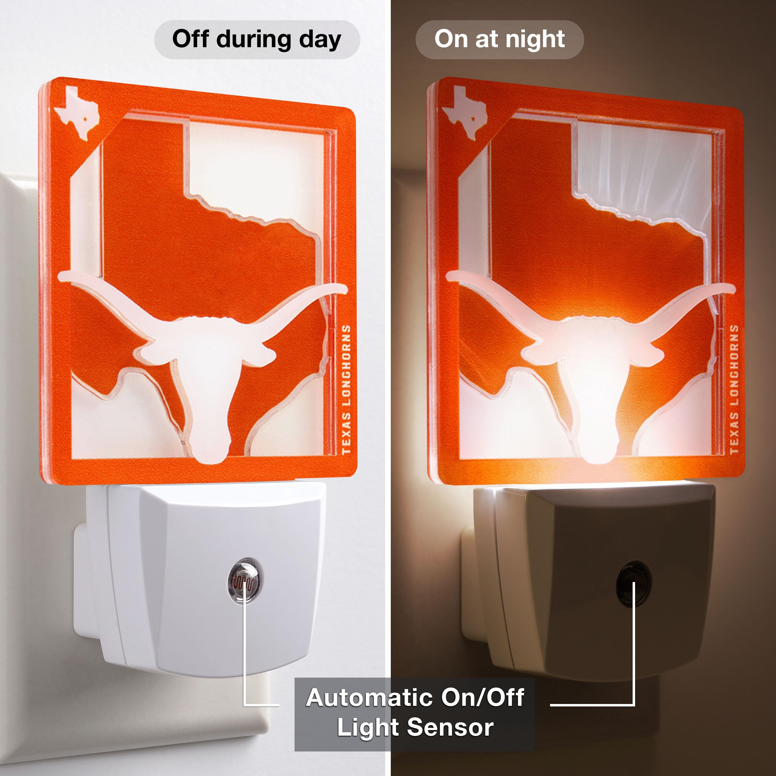 YouTheFan NCAA Texas Longhorns Logo Series Nite Light - Sports Collectibles, Sports Memorabilia, Sports Fan Shop, Sports Gifts