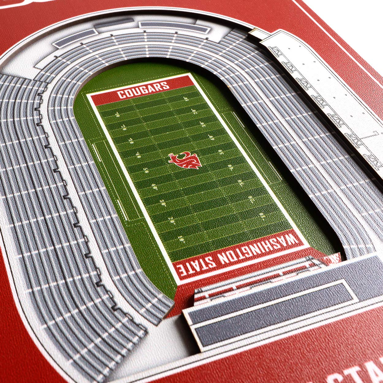 YouTheFan NCAA Washington State Cougars 3D Stadium 8x32 Banner - Martin Stadium - Sports Collectibles, Sports Memorabilia, Sports Fan Shop, Sports Gifts