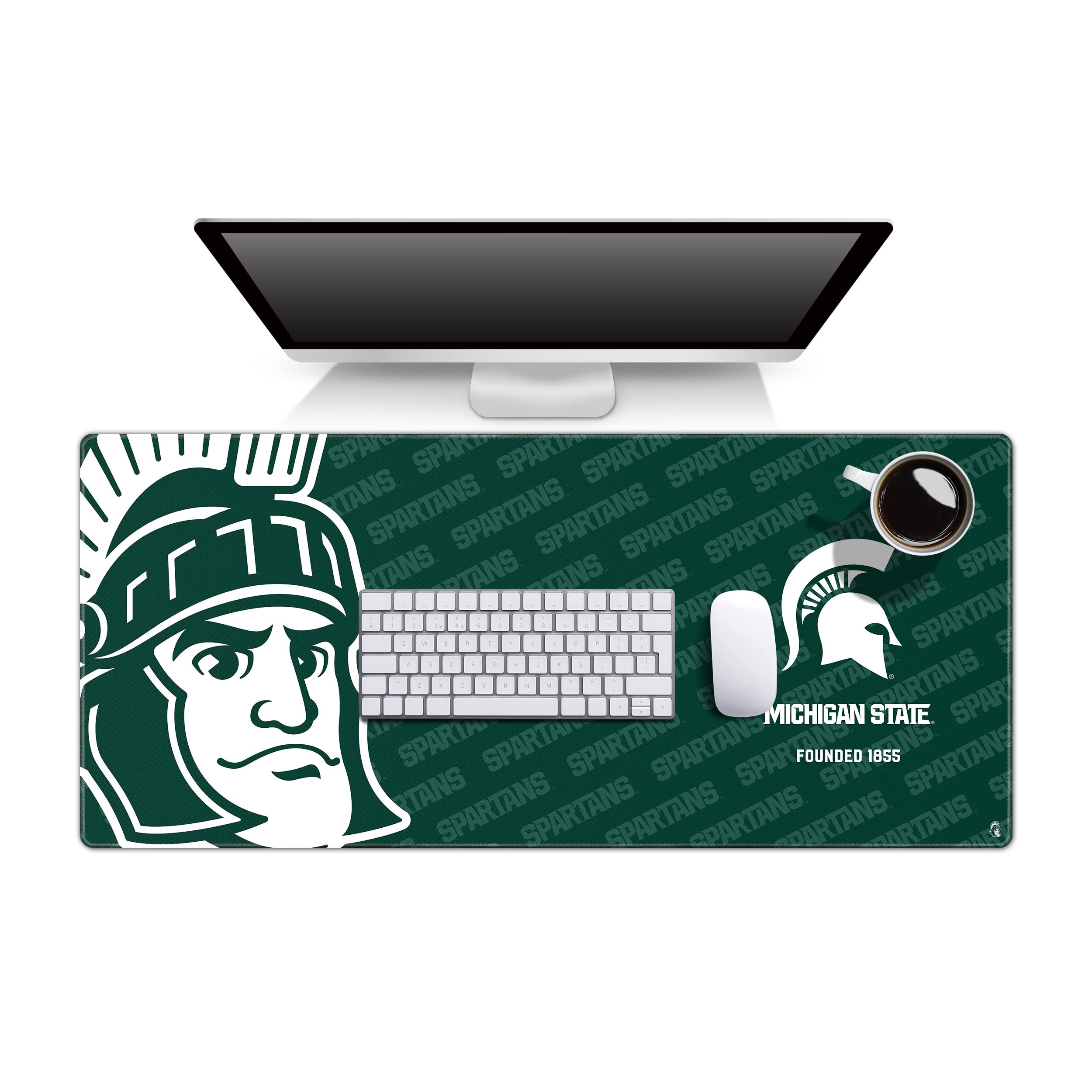 YouTheFan NCAA Michigan State Spartans Logo Series Desk Pad - Sports Collectibles, Sports Memorabilia, Sports Fan Shop, Sports Gifts