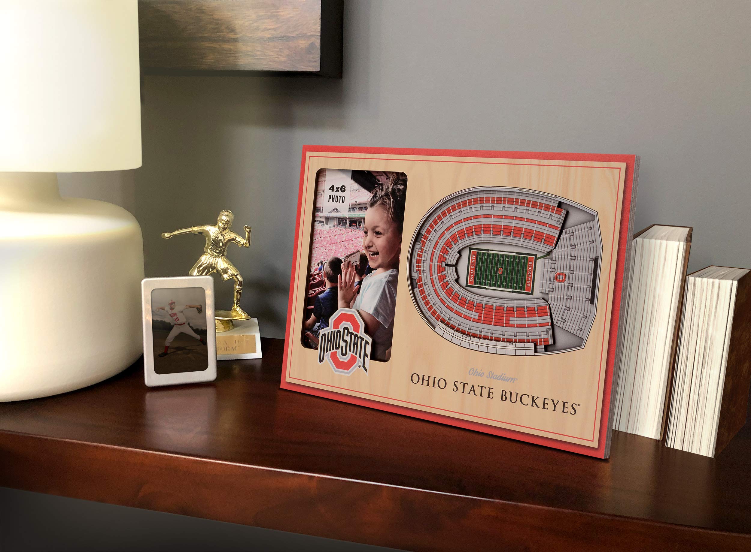 YouTheFan NCAA Ohio State Buckeyes 3D StadiumView Picture Frame - Ohio Stadium, 12" x 8" - Sports Collectibles, Sports Memorabilia, Sports Fan Shop, Sports Gifts