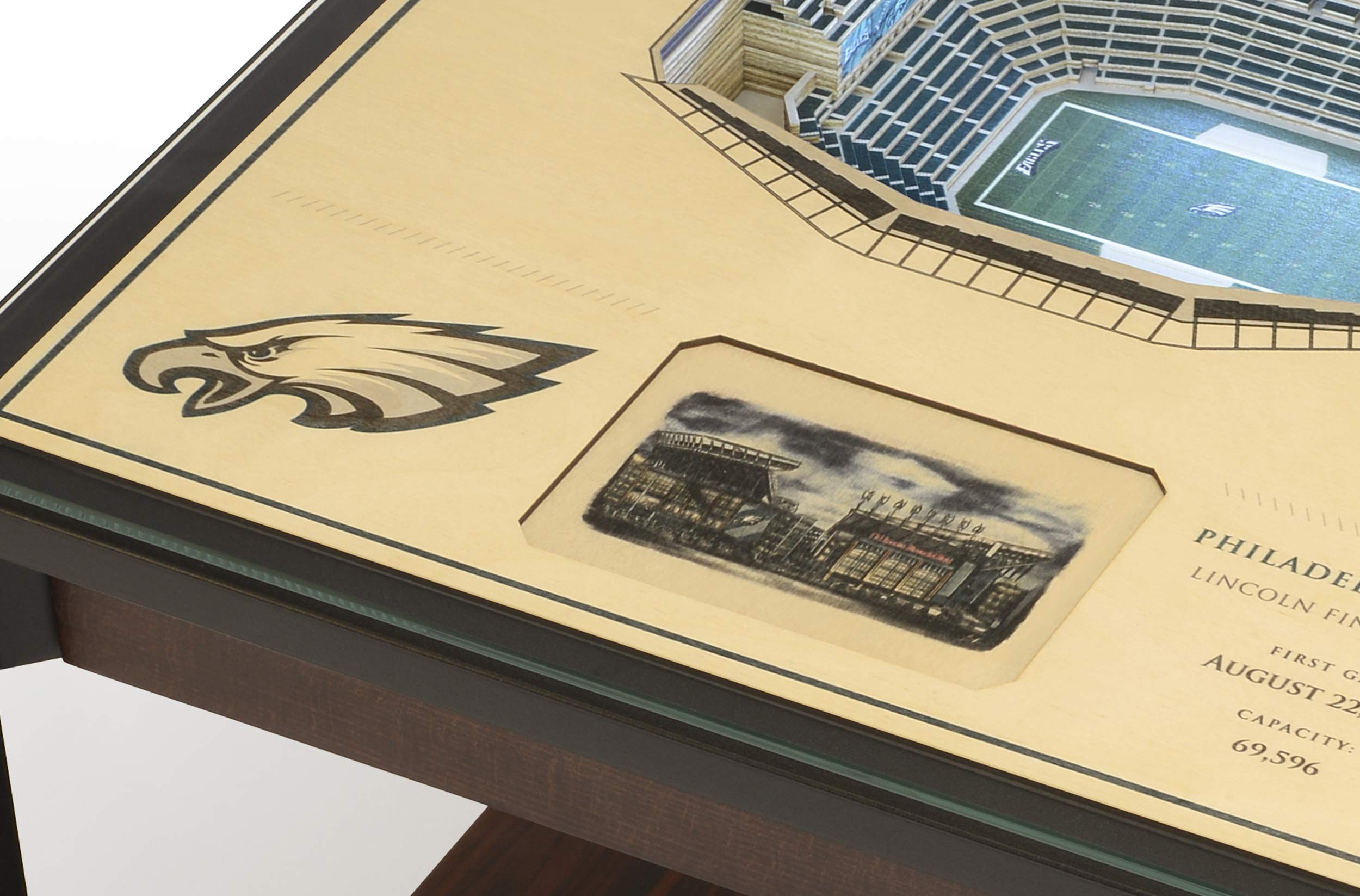 YouTheFan NFL Philadelphia Eagles 25-Layer StadiumView Lighted End Table - Sports Collectibles, Sports Memorabilia, Sports Fan Shop, Sports Gifts