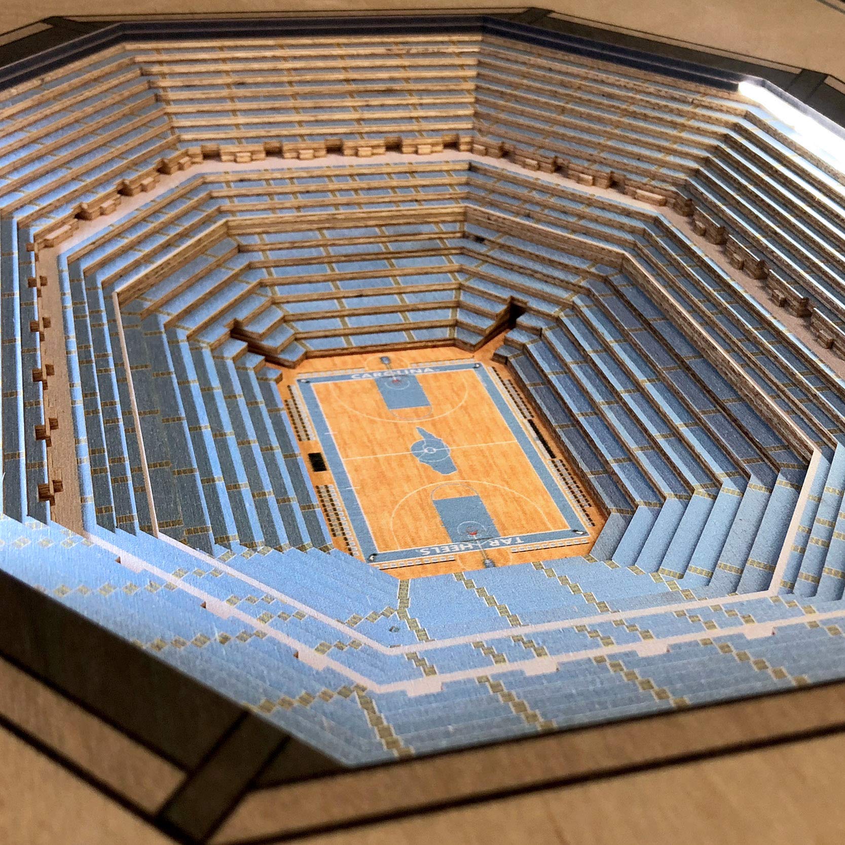 YouTheFan NCAA North Carolina Tar Heels 25-Layer StadiumViews End Table - Dean E. Smith Center - Sports Collectibles, Sports Memorabilia, Sports Fan Shop, Sports Gifts