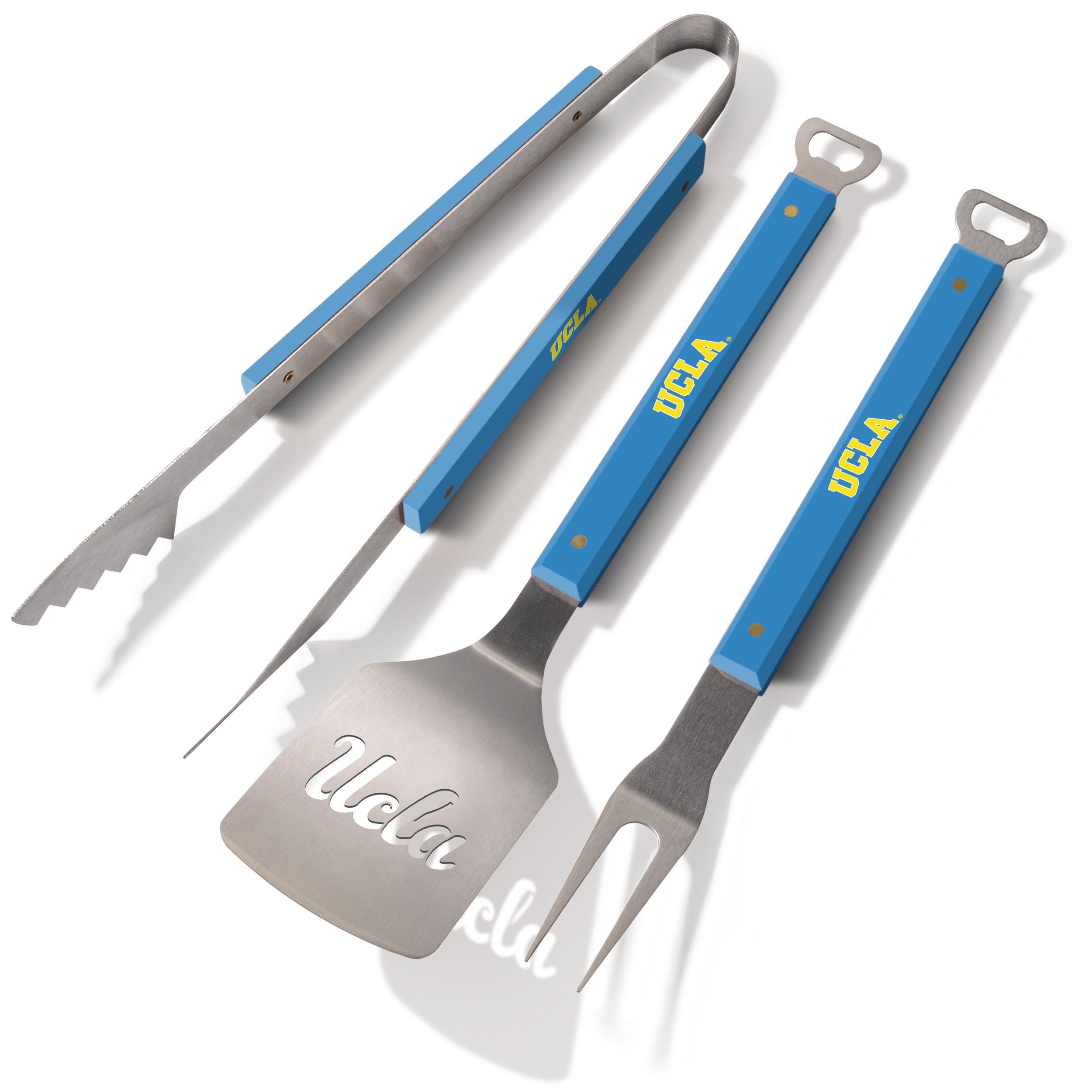 YouTheFan 5020940 NCAA UCLA Bruins Spirit Series 3-Piece BBQ Set, 22" x 9", Team Colors - Sports Collectibles, Sports Memorabilia, Sports Fan Shop, Sports Gifts