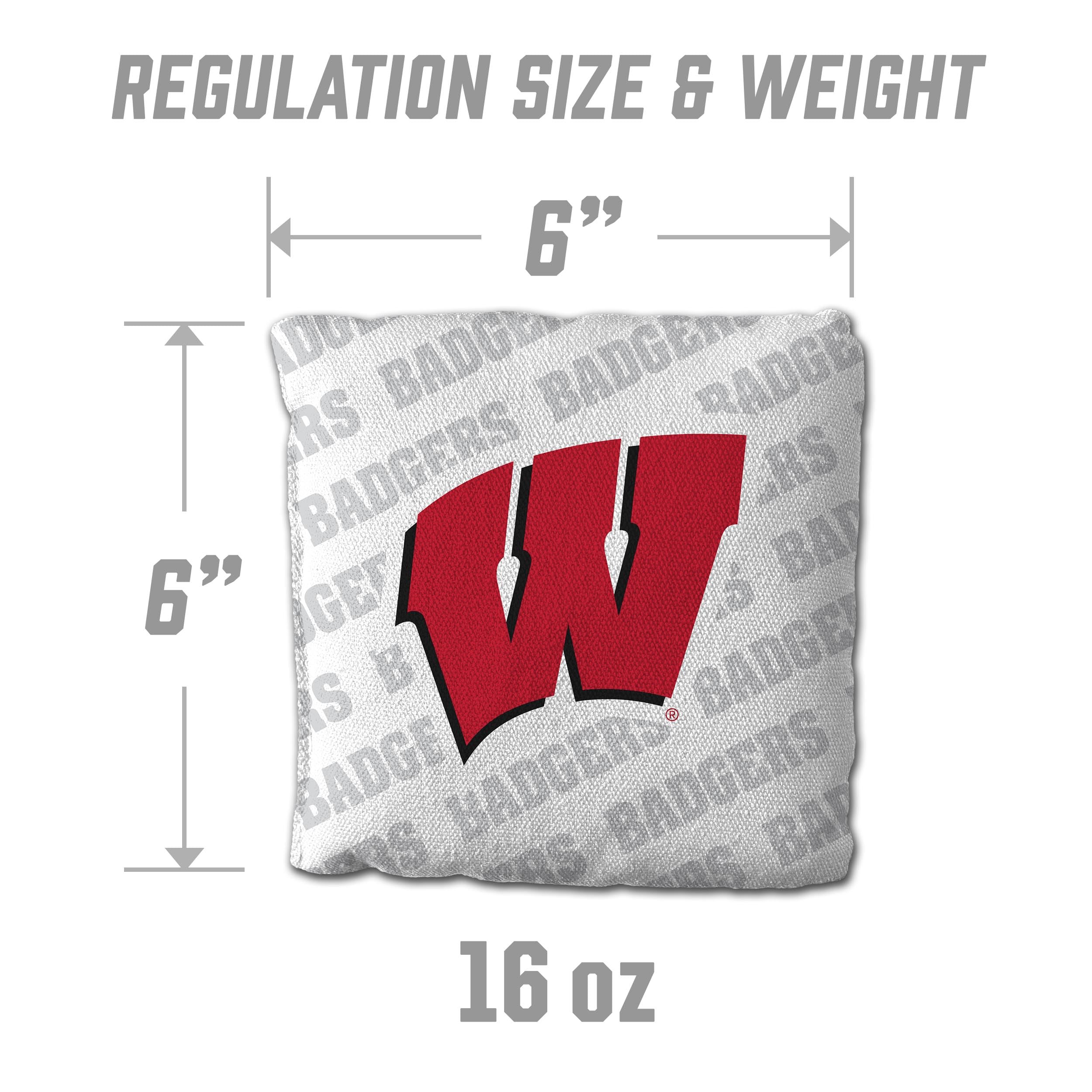 YouTheFan NCAA Wisconsin Badgers - Cornhole Bags - 4PK - White - Sports Collectibles, Sports Memorabilia, Sports Fan Shop, Sports Gifts