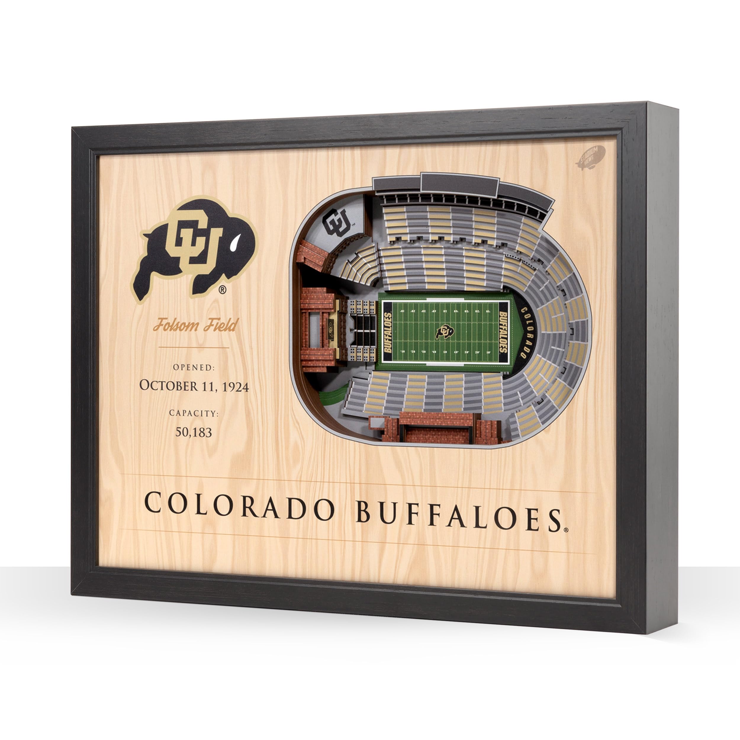 YouTheFan NCAA Colorado Buffaloes 25-Layer StadiumViews 3D Wall Art - Folsom Field - Sports Collectibles, Sports Memorabilia, Sports Fan Shop, Sports Gifts
