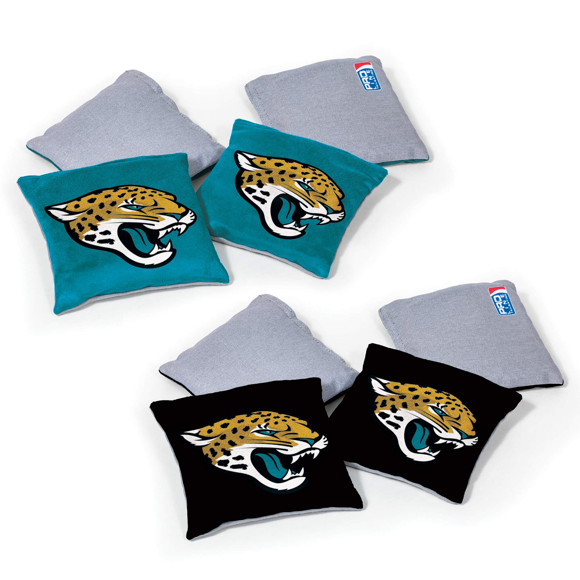 Wild Sports NFL Jacksonville Jaguars 8pk Dual Sided Bean Bags, Team Color - Sports Collectibles, Sports Memorabilia, Sports Fan Shop, Sports Gifts