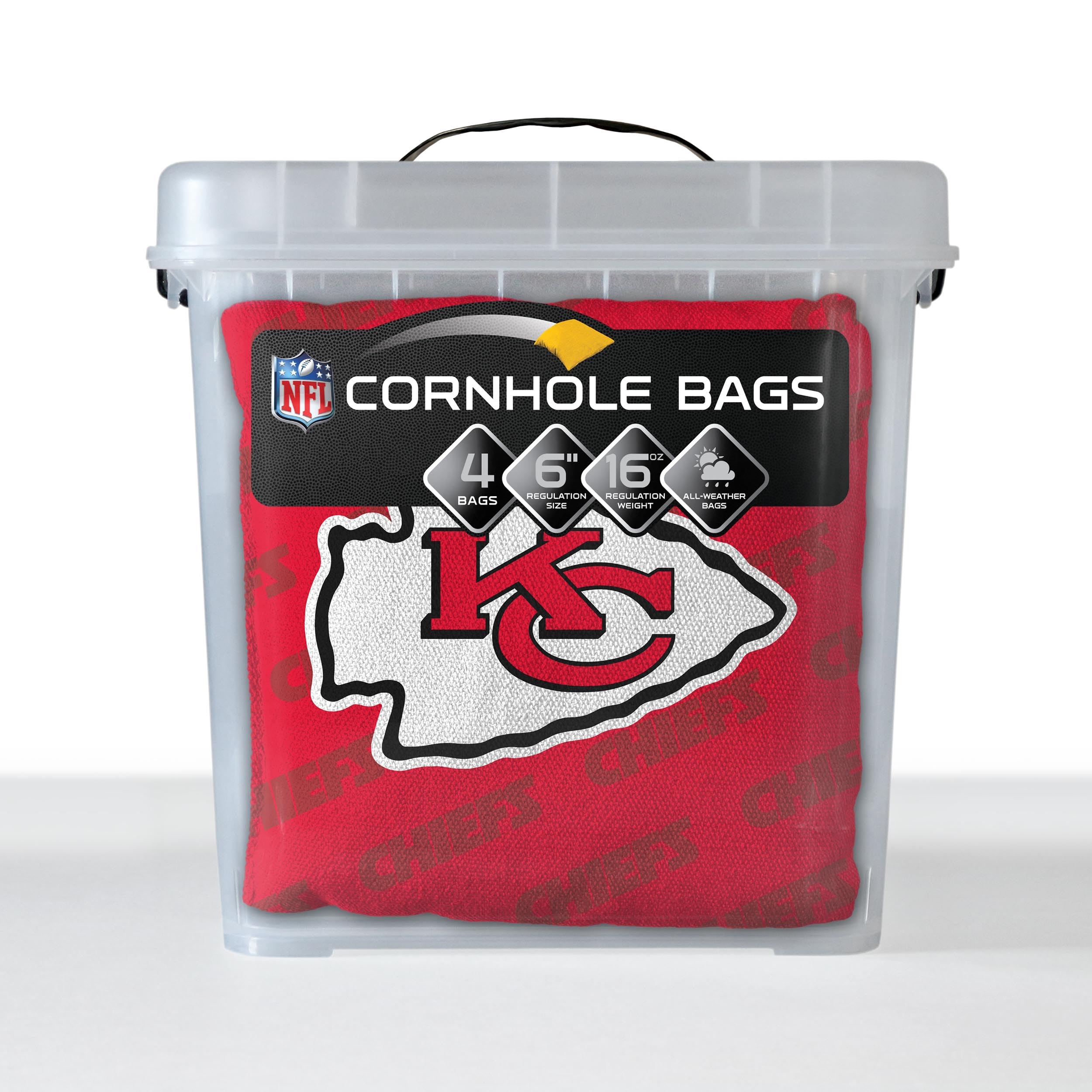 YouTheFan NFL Kansas City Chiefs Cornhole Bags - 4PK - Red - Sports Collectibles, Sports Memorabilia, Sports Fan Shop, Sports Gifts