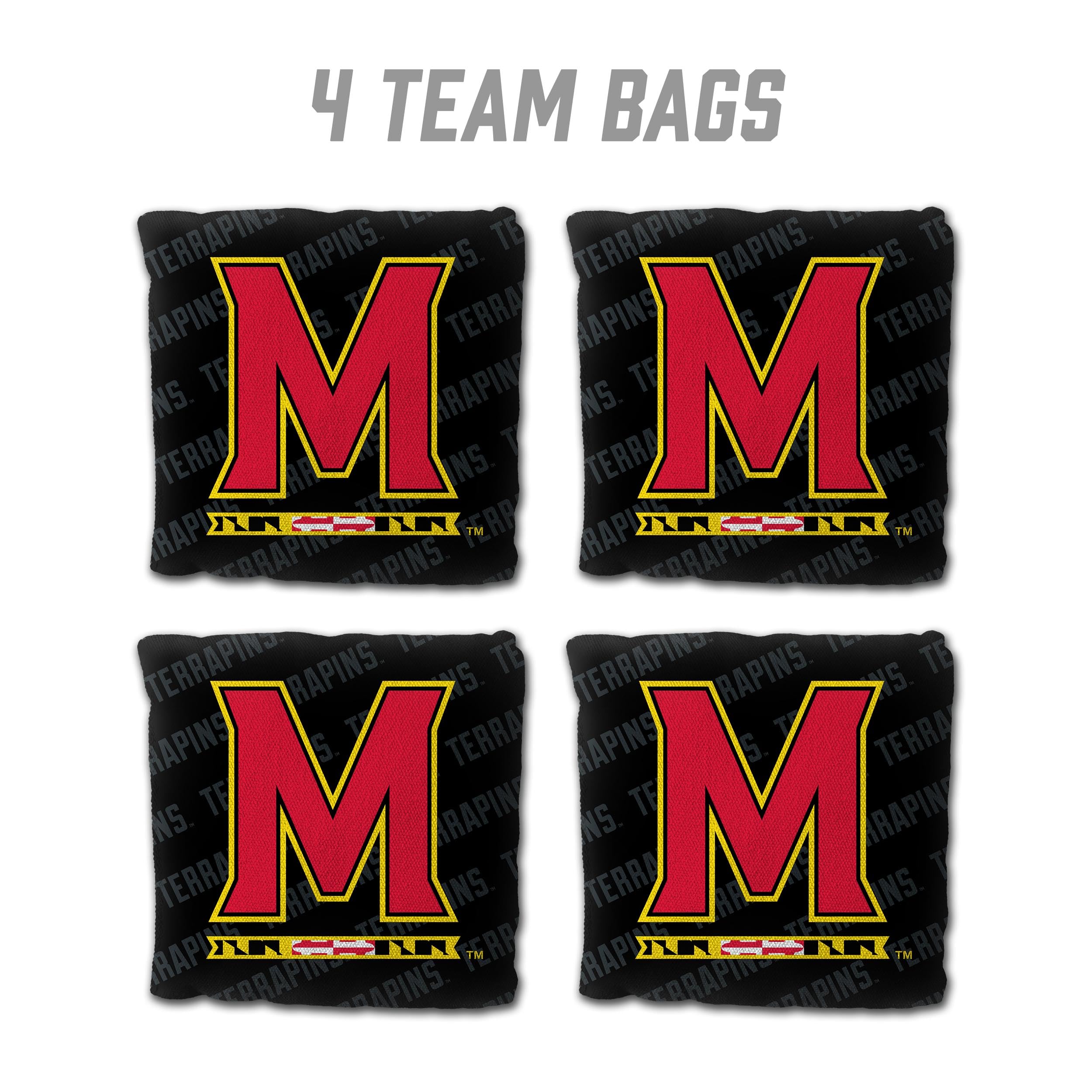 YouTheFan NCAA Maryland Terrapins Cornhole Bags - 4PK - Black - Sports Collectibles, Sports Memorabilia, Sports Fan Shop, Sports Gifts