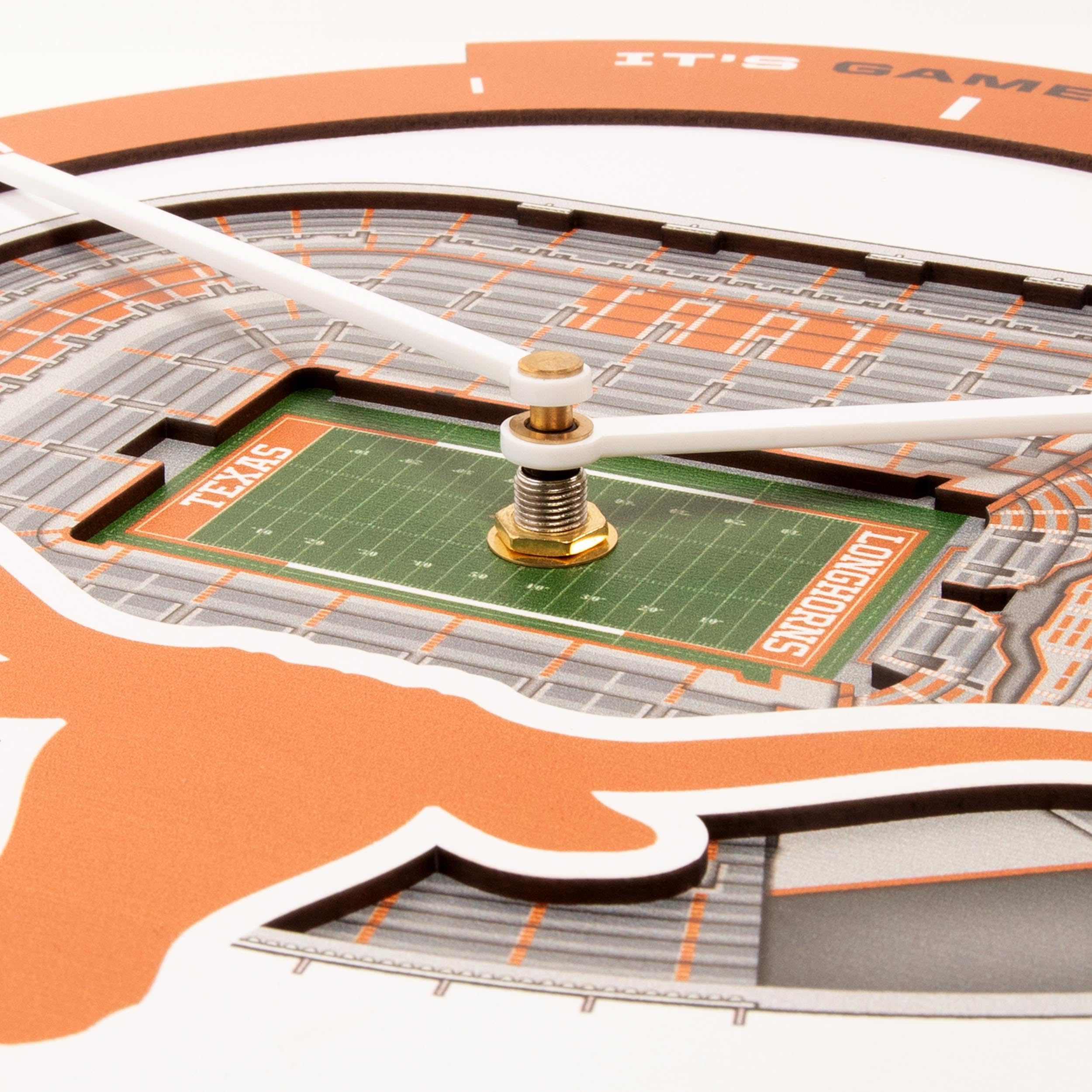 YouTheFan NCAA Texas Longhorns 3D StadiumView Clock - Sports Collectibles, Sports Memorabilia, Sports Fan Shop, Sports Gifts