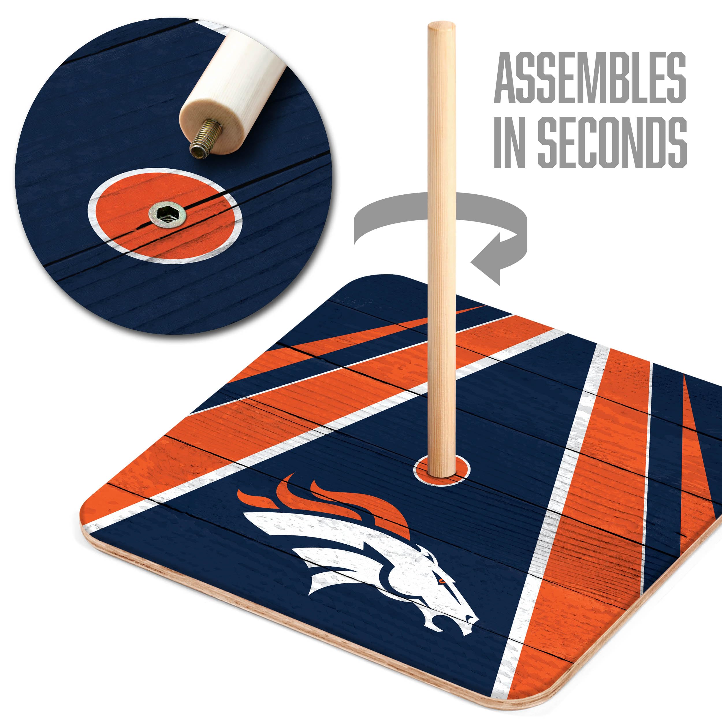 YouTheFan NFL Denver Broncos Horseshoe Bags Game - Sports Collectibles, Sports Memorabilia, Sports Fan Shop, Sports Gifts