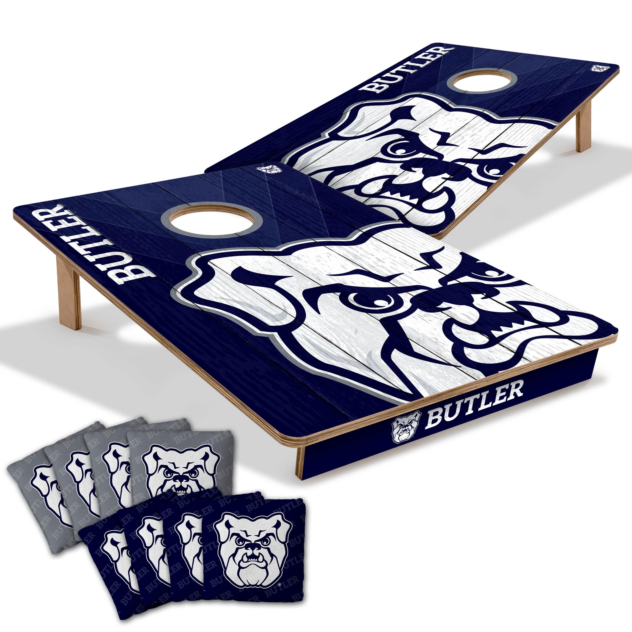 YouTheFan NCAA Butler Bulldogs 2’ x 3’ Wood Cornhole Game with Logo Bags - Sports Collectibles, Sports Memorabilia, Sports Fan Shop, Sports Gifts