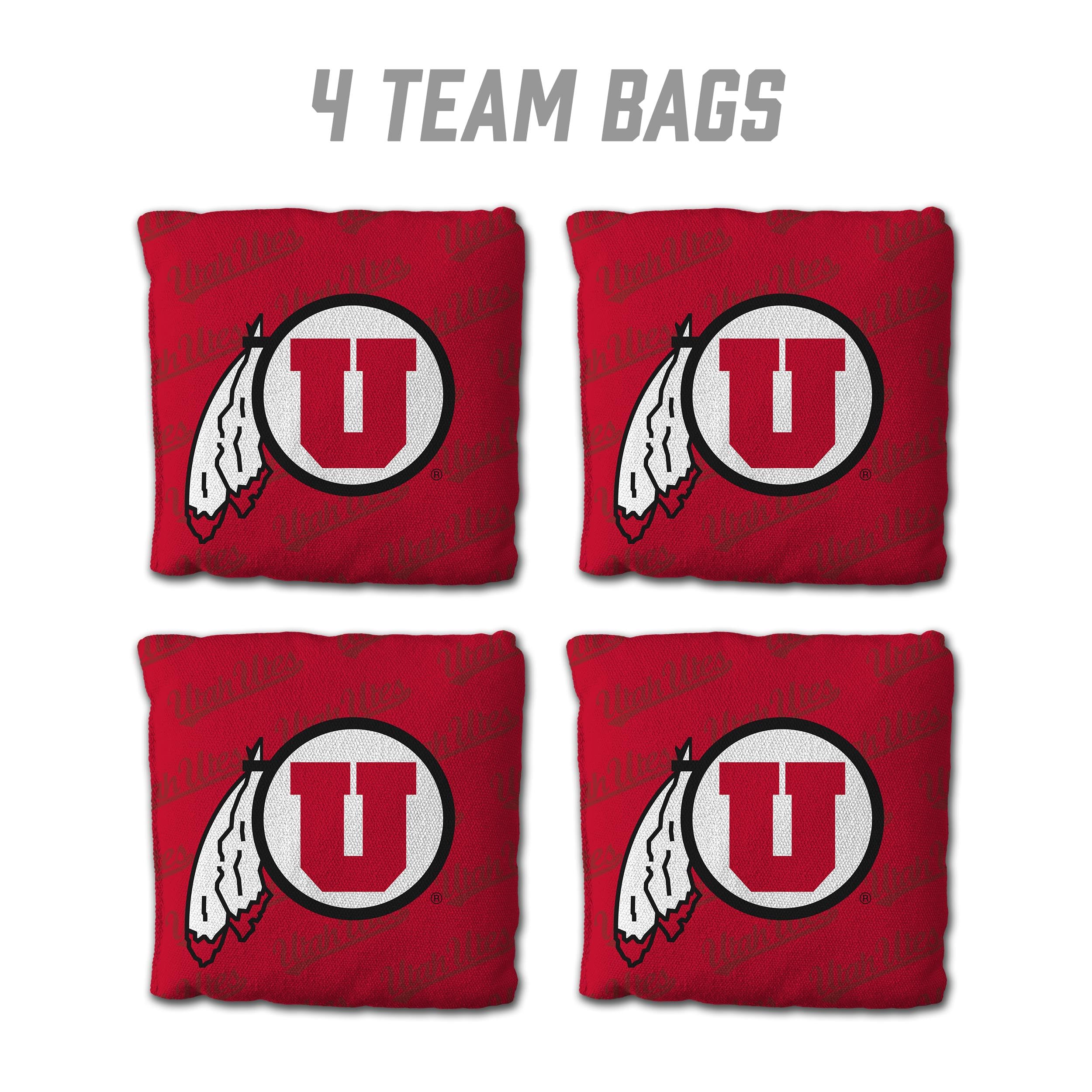 YouTheFan NCAA Utah Utes Cornhole Bags - 4PK - Red - Sports Collectibles, Sports Memorabilia, Sports Fan Shop, Sports Gifts