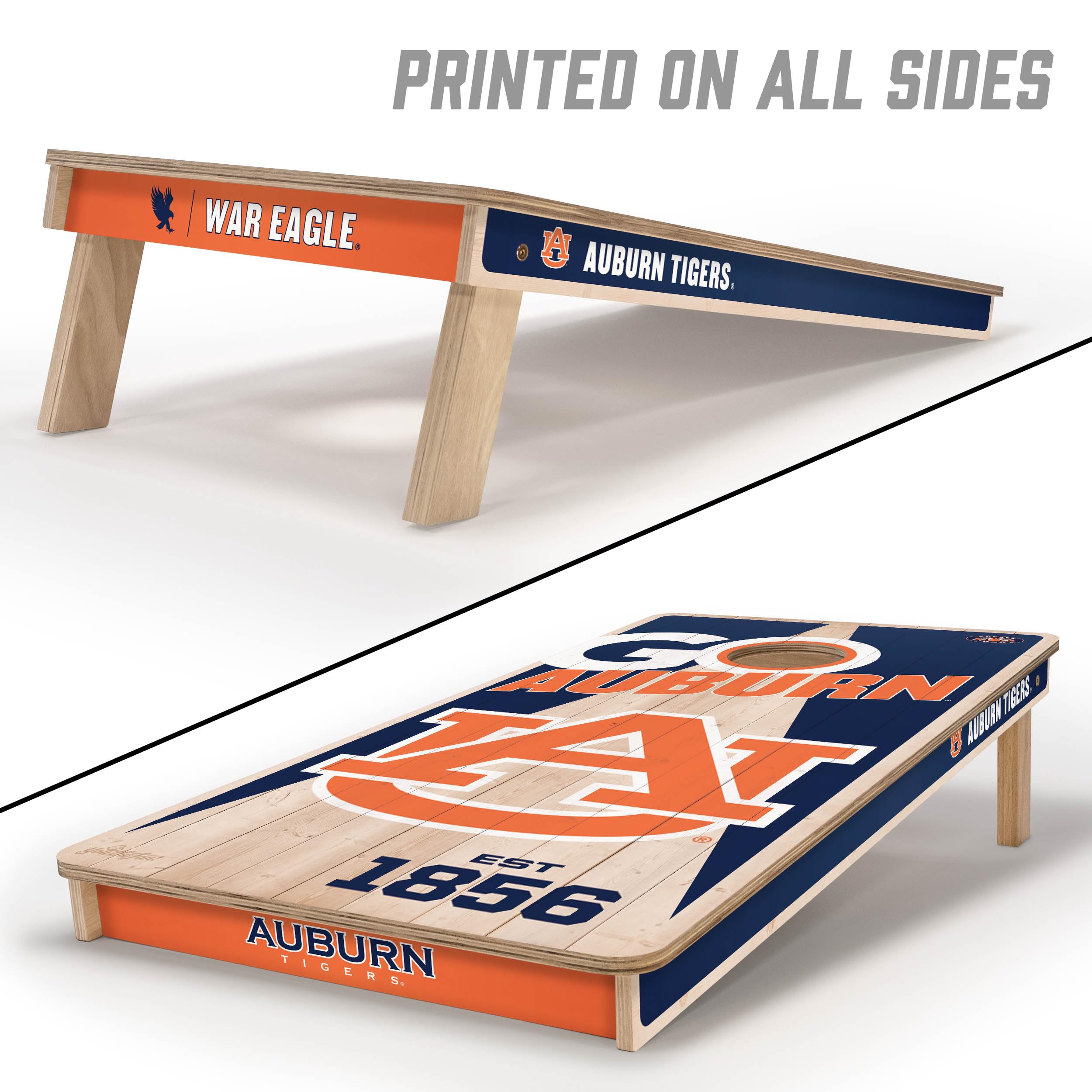 YouTheFan NCAA Auburn Tigers 2’ x 4’ Professional Wood Cornhole Game with Logo Bags - Sports Collectibles, Sports Memorabilia, Sports Fan Shop, Sports Gifts