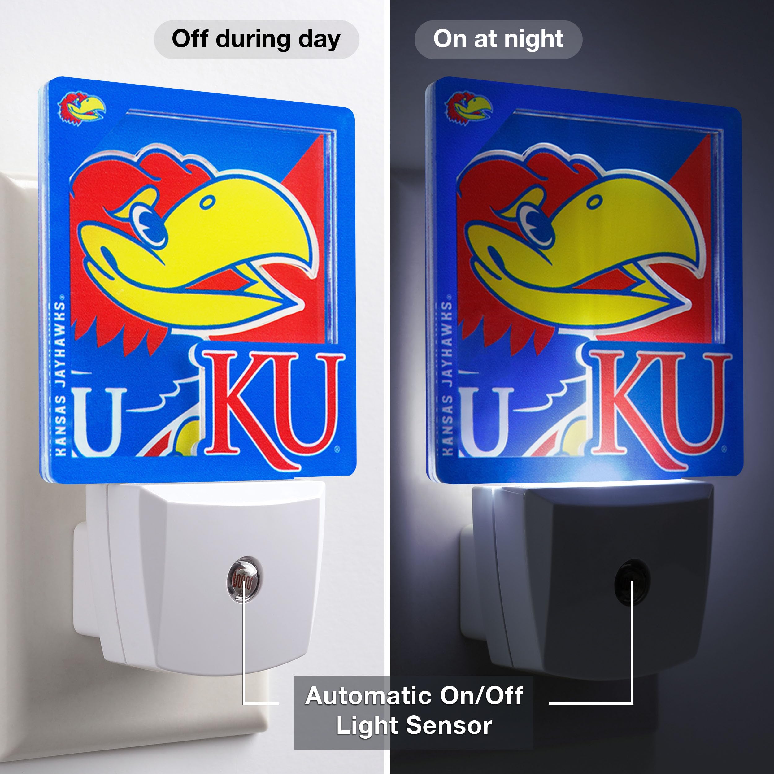 YouTheFan NCAA Kansas Jayhawks Logo Series Nite Light - Sports Collectibles, Sports Memorabilia, Sports Fan Shop, Sports Gifts