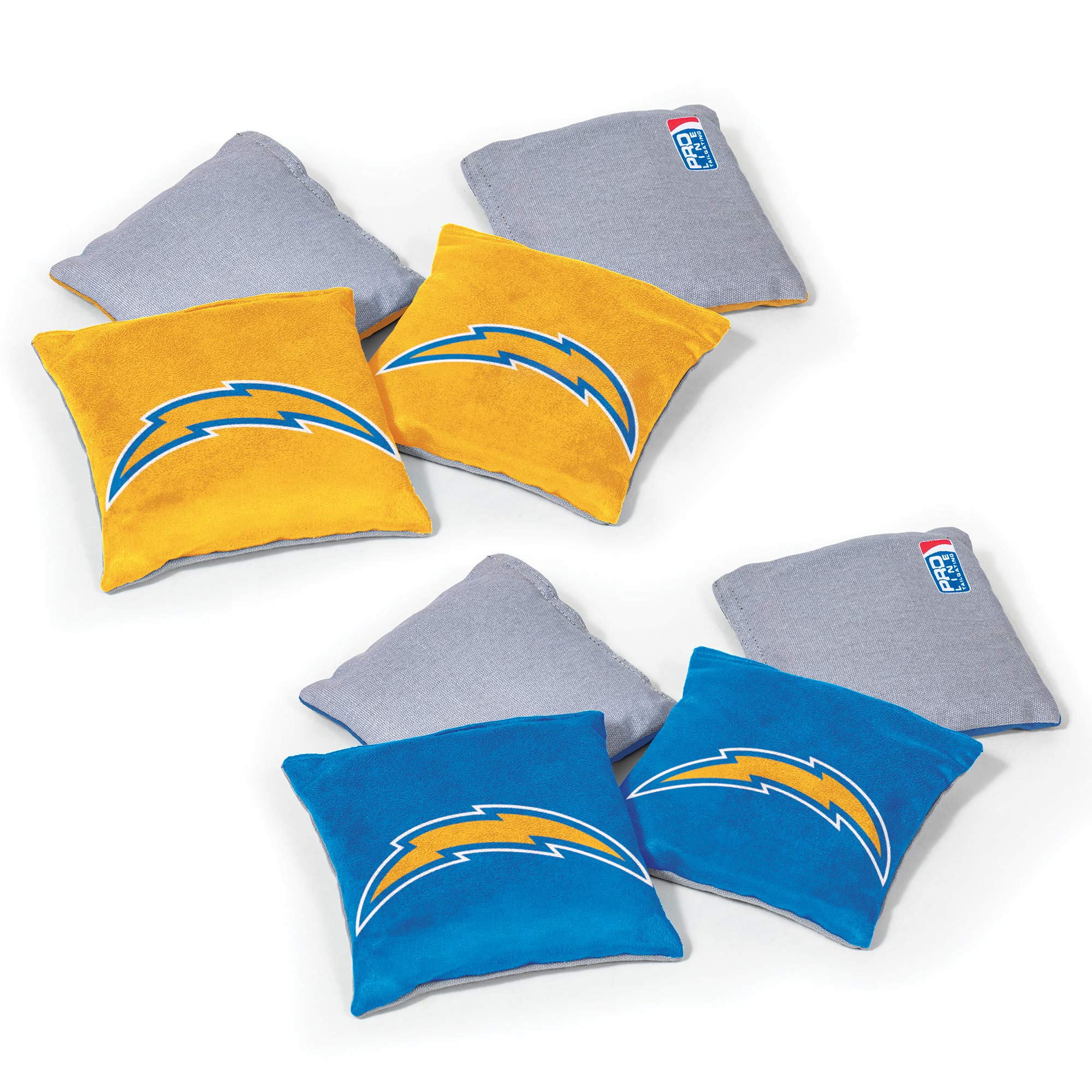 Wild Sports NFL Los Angeles Chargers 8pk Dual Sided Bean Bags, Team Color - Sports Collectibles, Sports Memorabilia, Sports Fan Shop, Sports Gifts
