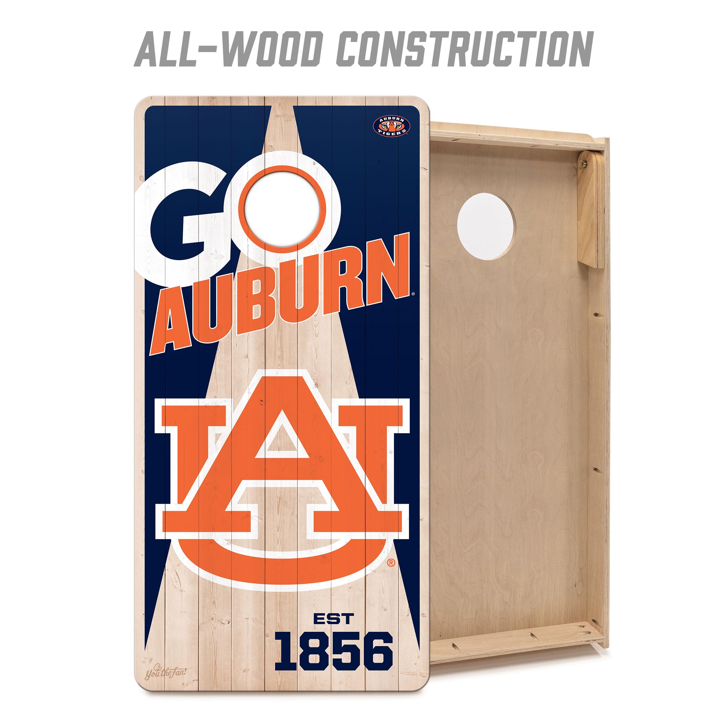 YouTheFan NCAA Auburn Tigers 2’ x 4’ Professional Wood Cornhole Game with Logo Bags - Sports Collectibles, Sports Memorabilia, Sports Fan Shop, Sports Gifts