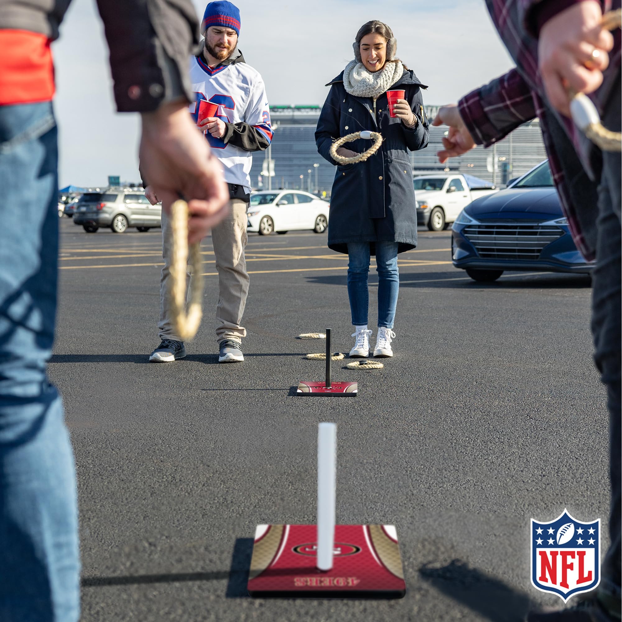 Wild Sports NFL Quoits Set with Direct Print HD Team Graphics – Tailgate Ring Toss Game – Great Gift for Any Football Fan! Ring Toss Family Outdoor Games for The Beach, BBQ, or Tailgate Party - Sports Collectibles, Sports Memorabilia, Sports Fan Shop, Sports Gifts