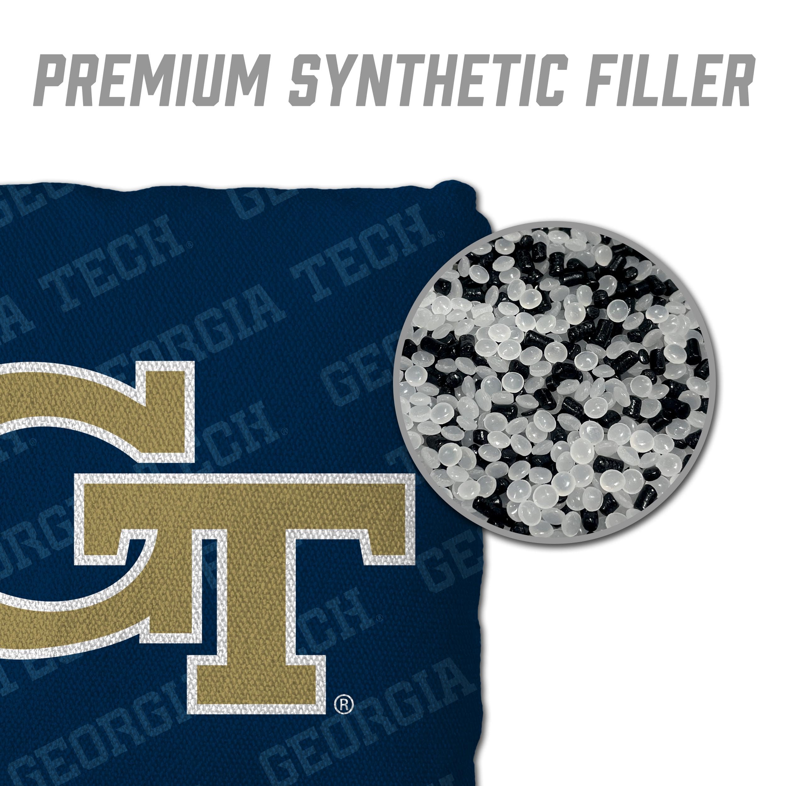 YouTheFan NCAA Georgia Tech Yellow Jackets Cornhole Bags - 4PK - Blue - Sports Collectibles, Sports Memorabilia, Sports Fan Shop, Sports Gifts