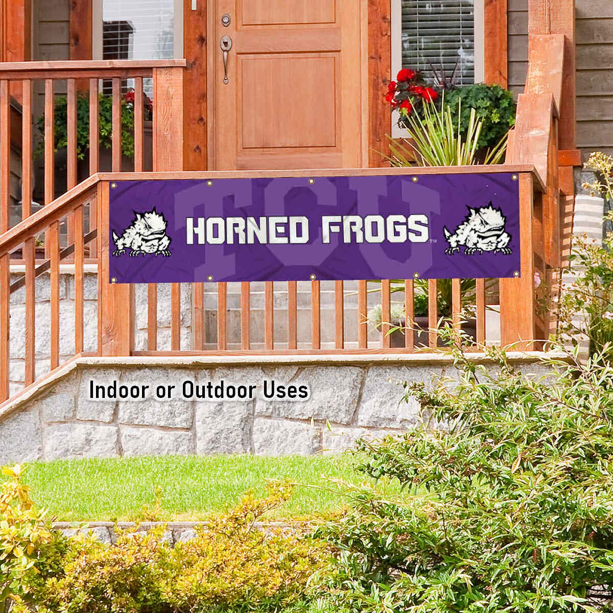 College Flags & Banners Co. Texas Christian Horned Frogs Large 2x8 Foot Banner - Sports Collectibles, Sports Memorabilia, Sports Fan Shop, Sports Gifts