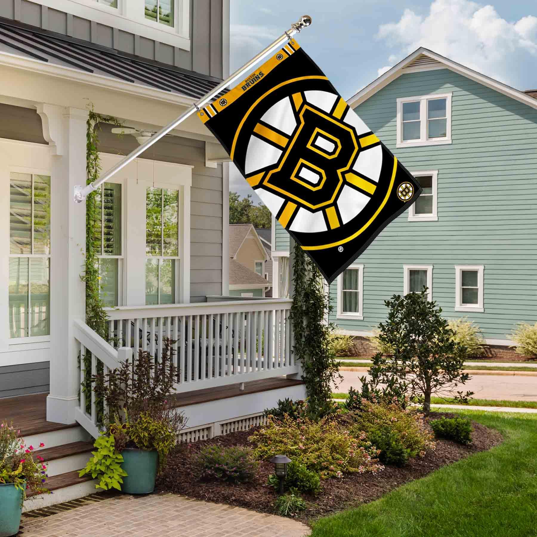 WinCraft Boston Bruins Printed Header 3x5 Premium Banner Flag - Sports Collectibles, Sports Memorabilia, Sports Fan Shop, Sports Gifts