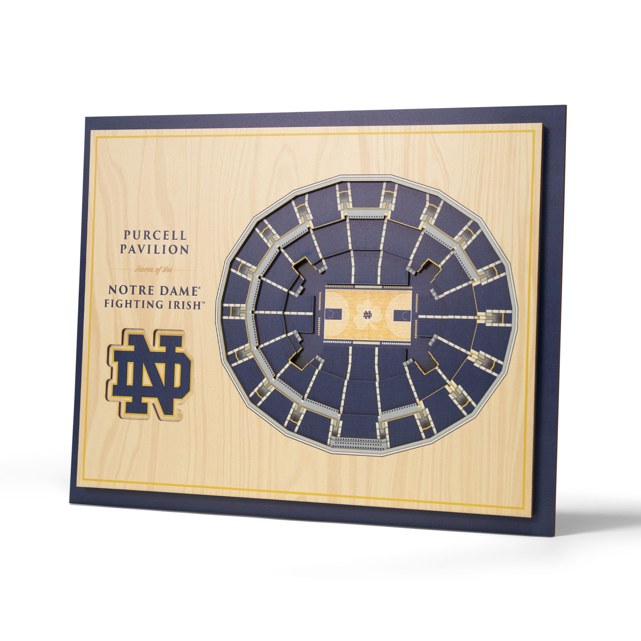 YouTheFan NCAA Notre Dame Fighting Irish 5-Layer StadiumView 3D Wall Art - Sports Collectibles, Sports Memorabilia, Sports Fan Shop, Sports Gifts